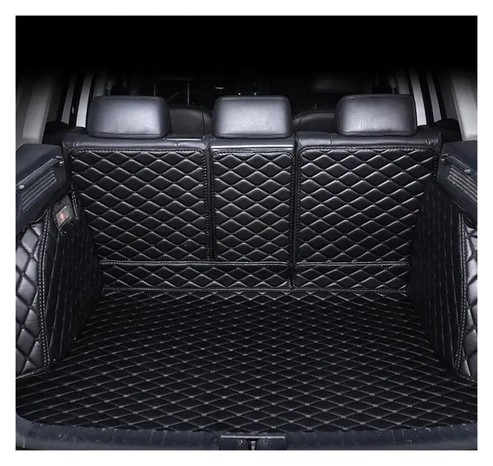 Auto Kofferraummatte Für 3 Serie GT F34 2013-2019 Auto Kofferraum Abdeckung Pad Innen Schutz Zubehör Auto Vollständige Abdeckung Stamm Matte Kofferraummatten(Black-Black-Trunk) von CEXBIRC