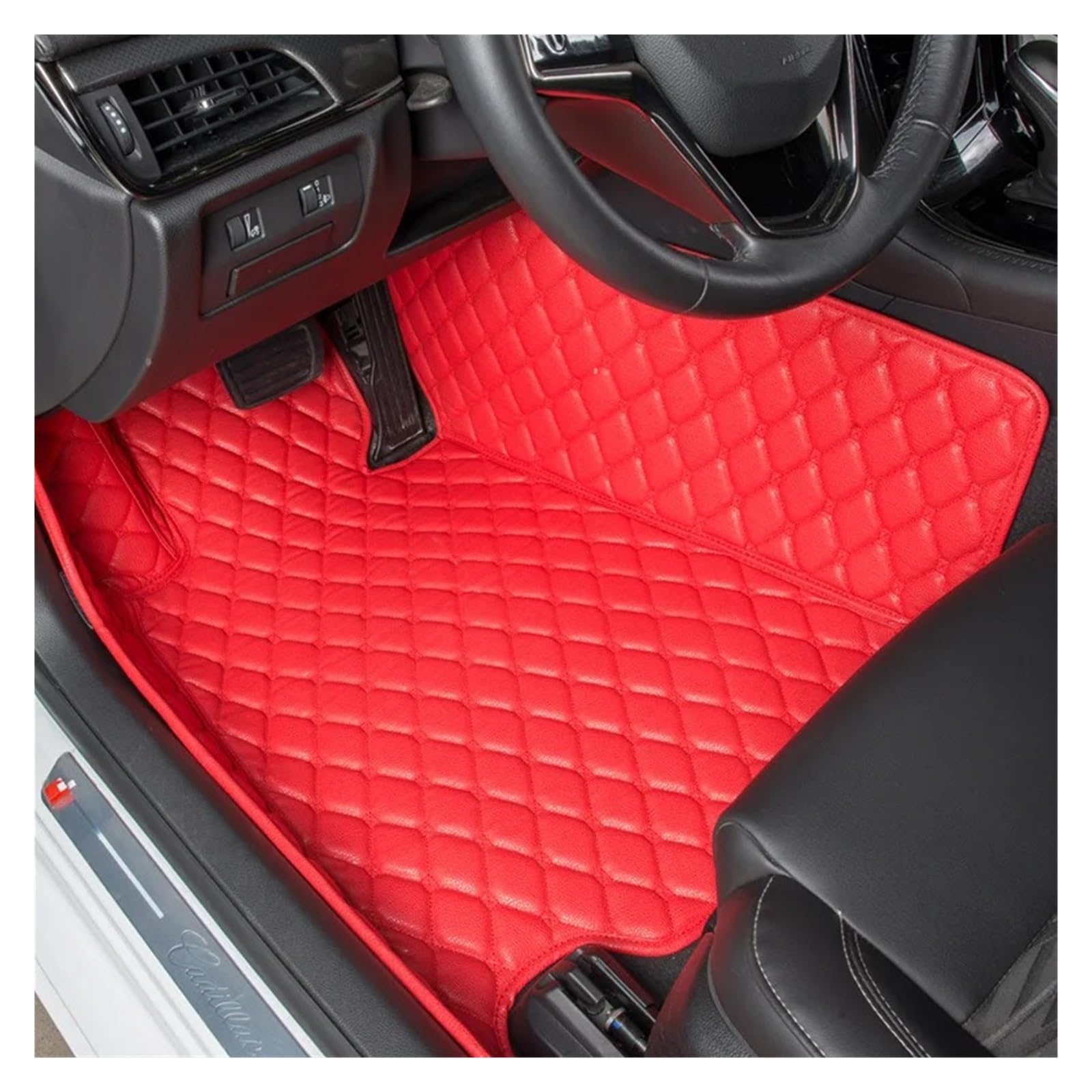 Auto Kofferraummatte Für 718 Für Boxster Für Cayman 987 2019 2020 2014 981 982 3D Leder Kofferraum Matte Für Cargo-Liner Deckt Kofferraummatten(Rot,Front mat) von CEXBIRC