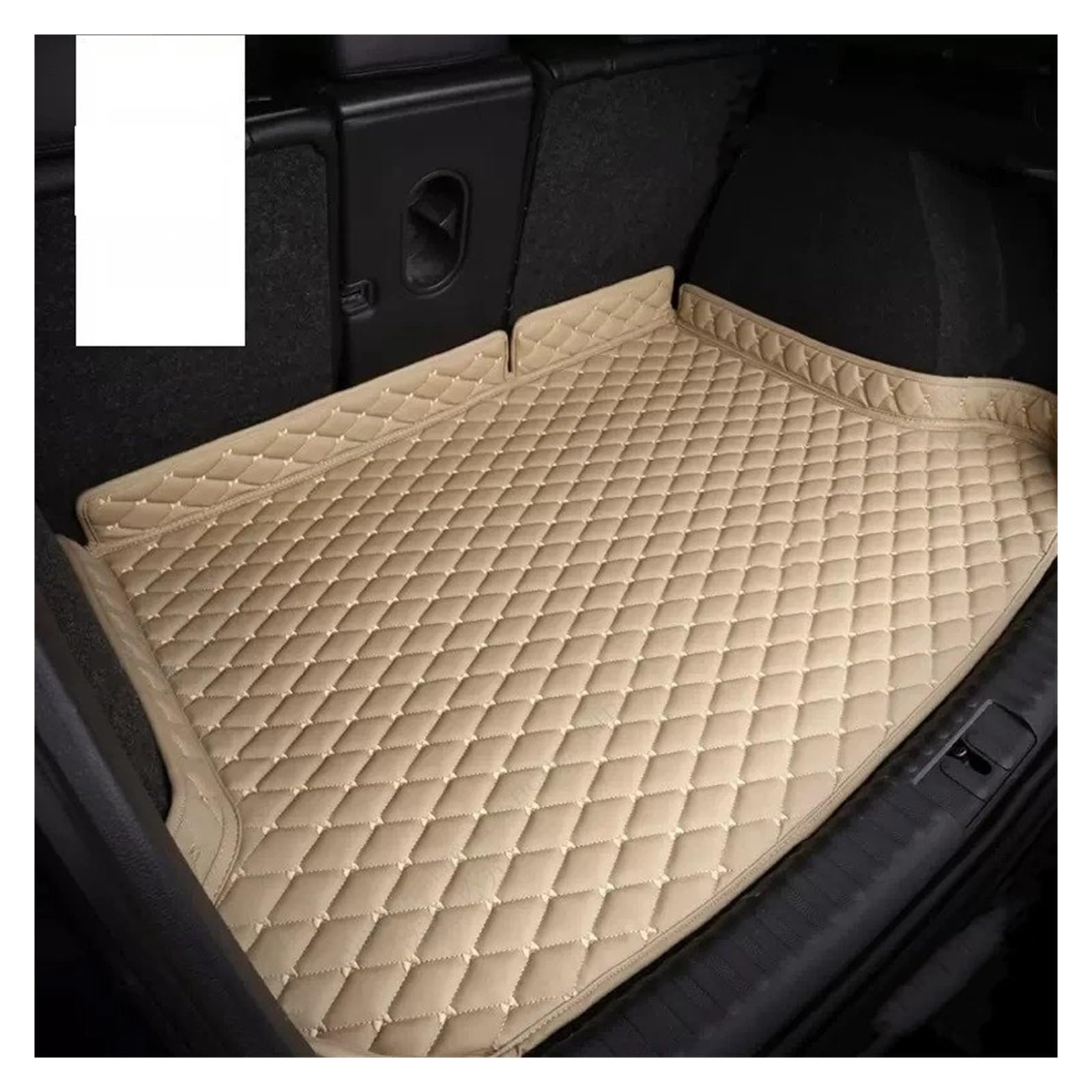 Auto Kofferraummatte Für BYD Für Dolphin EA1 2021 2022 2023 Kofferraum Matte Auto Zubehör Auto Innen Dekoration 3D Umgebenden Design Wasserdicht Kofferraummatten(Beige) von CEXBIRC