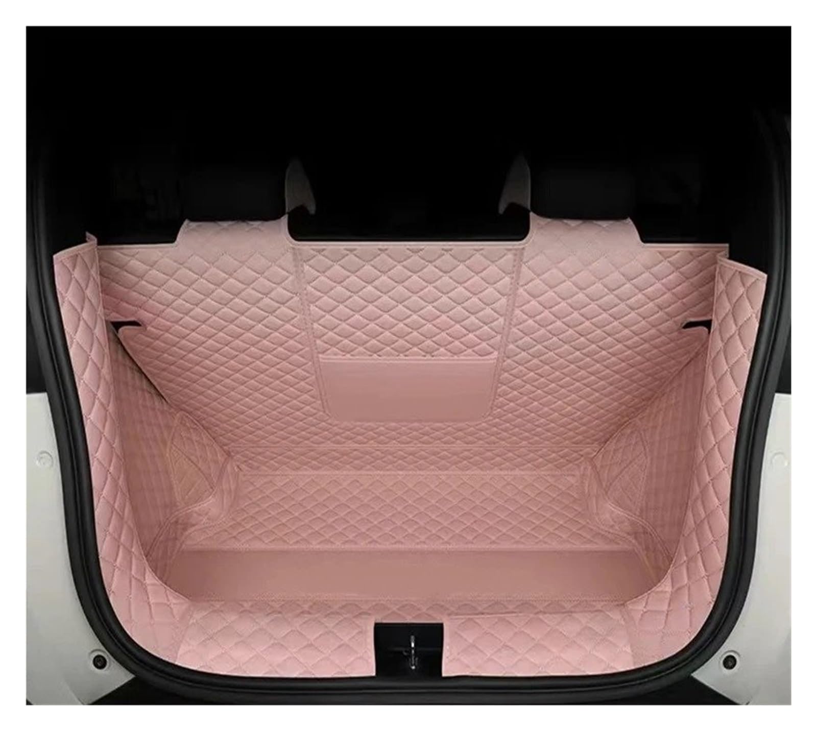 Auto Kofferraummatte Für BYD Für Dolphin Für Mini Für Seagull 2023-Präsentieren Boot Liner Fach Schlamm Protector Cargo Teppich Vollständige Abdeckung Leder Kofferraum Matte Kofferraummatten(C1 Pink) von CEXBIRC