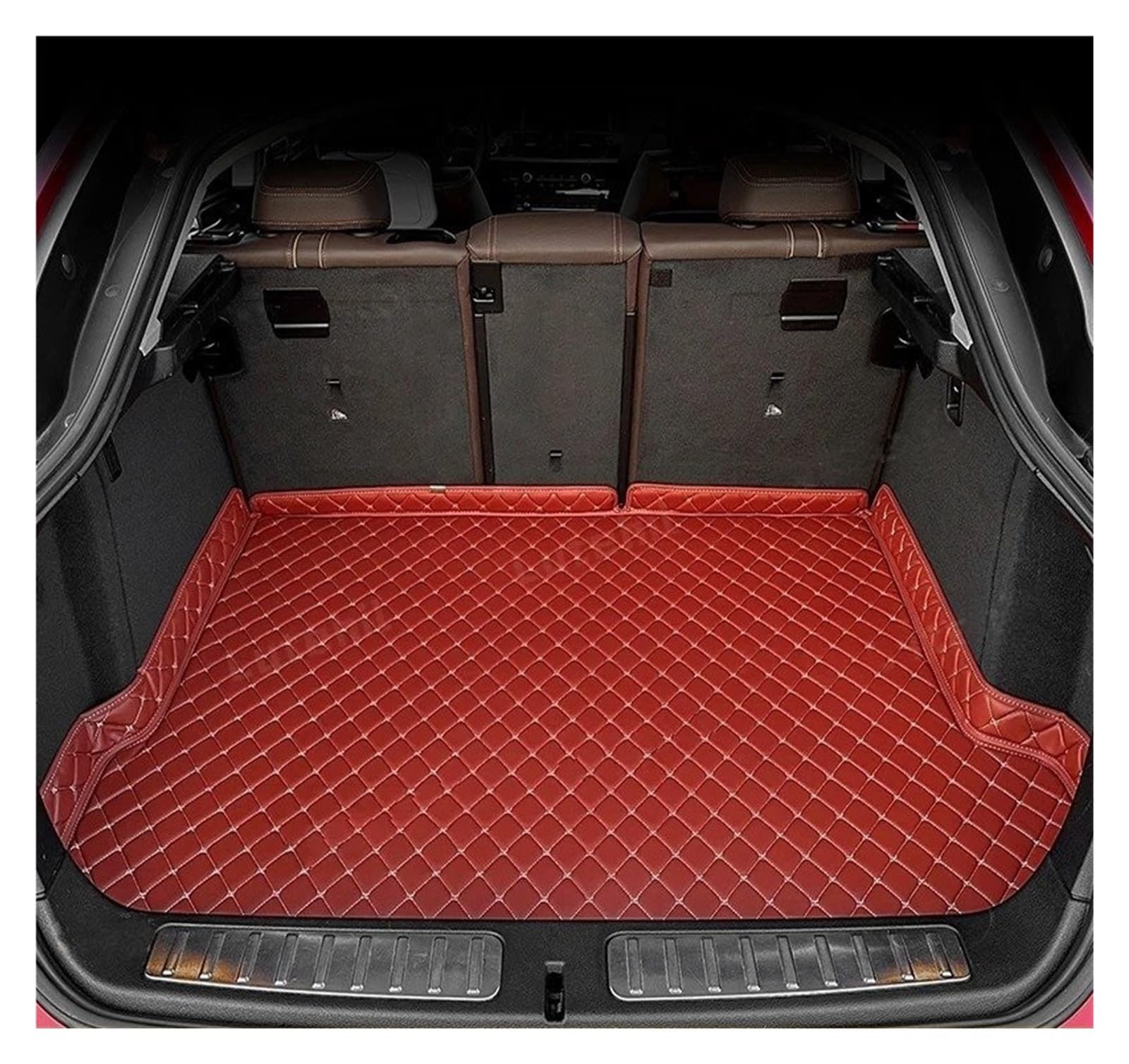 Auto Kofferraummatte Für Benz ML Klasse W164 2008 2009 2010 2011 Für Fracht Tray Trunk wasserdichte Pads Auto Zubehör Stamm Matten Kofferraum Matte Kofferraummatten(Wine Red) von CEXBIRC