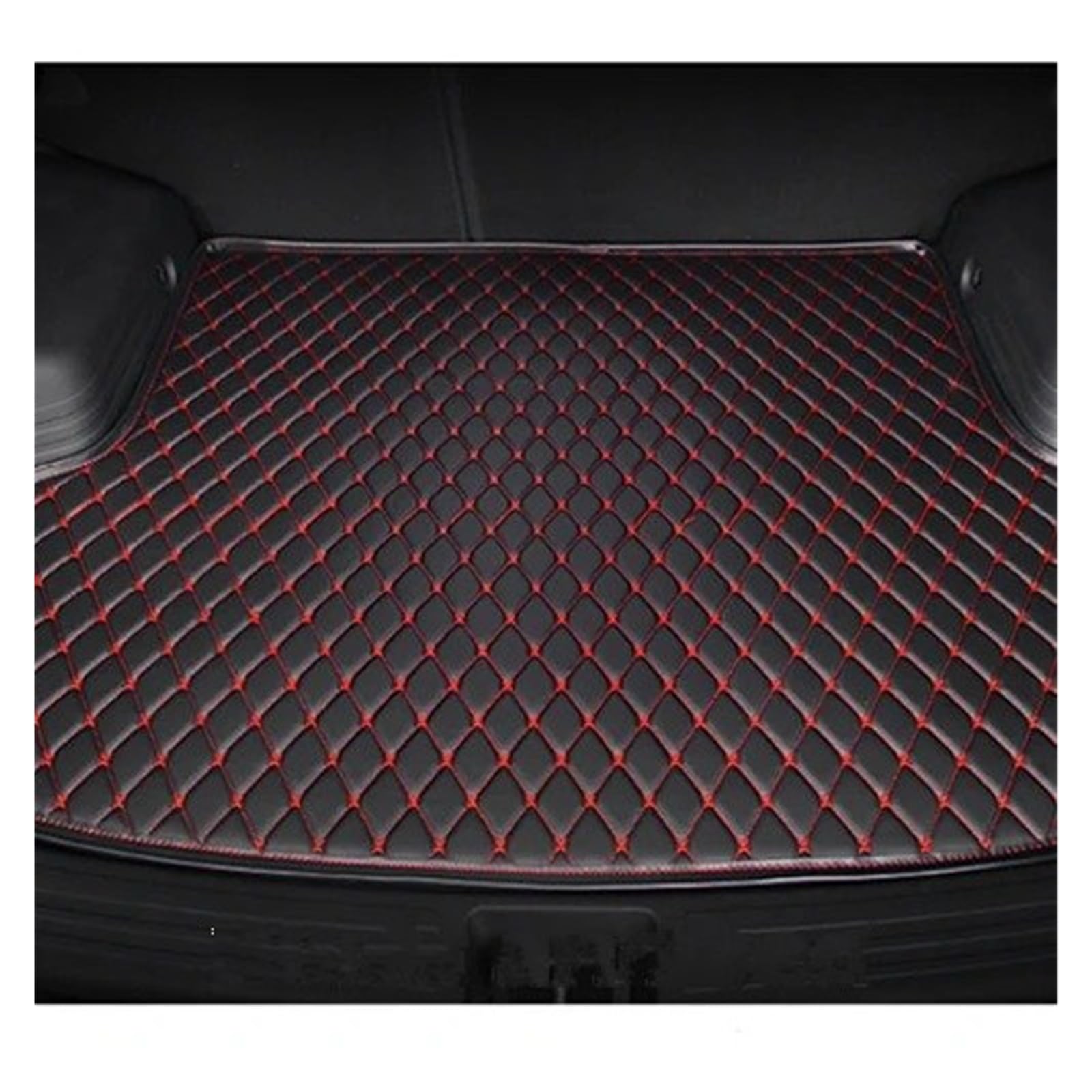 Auto Kofferraummatte Für Cayenne 2011 2012 2013 2014 2015 2016 2017 Cargo-Liner Teppich Innen Zubehör Abdeckung Kofferraum Matte Kofferraummatten(Black red) von CEXBIRC