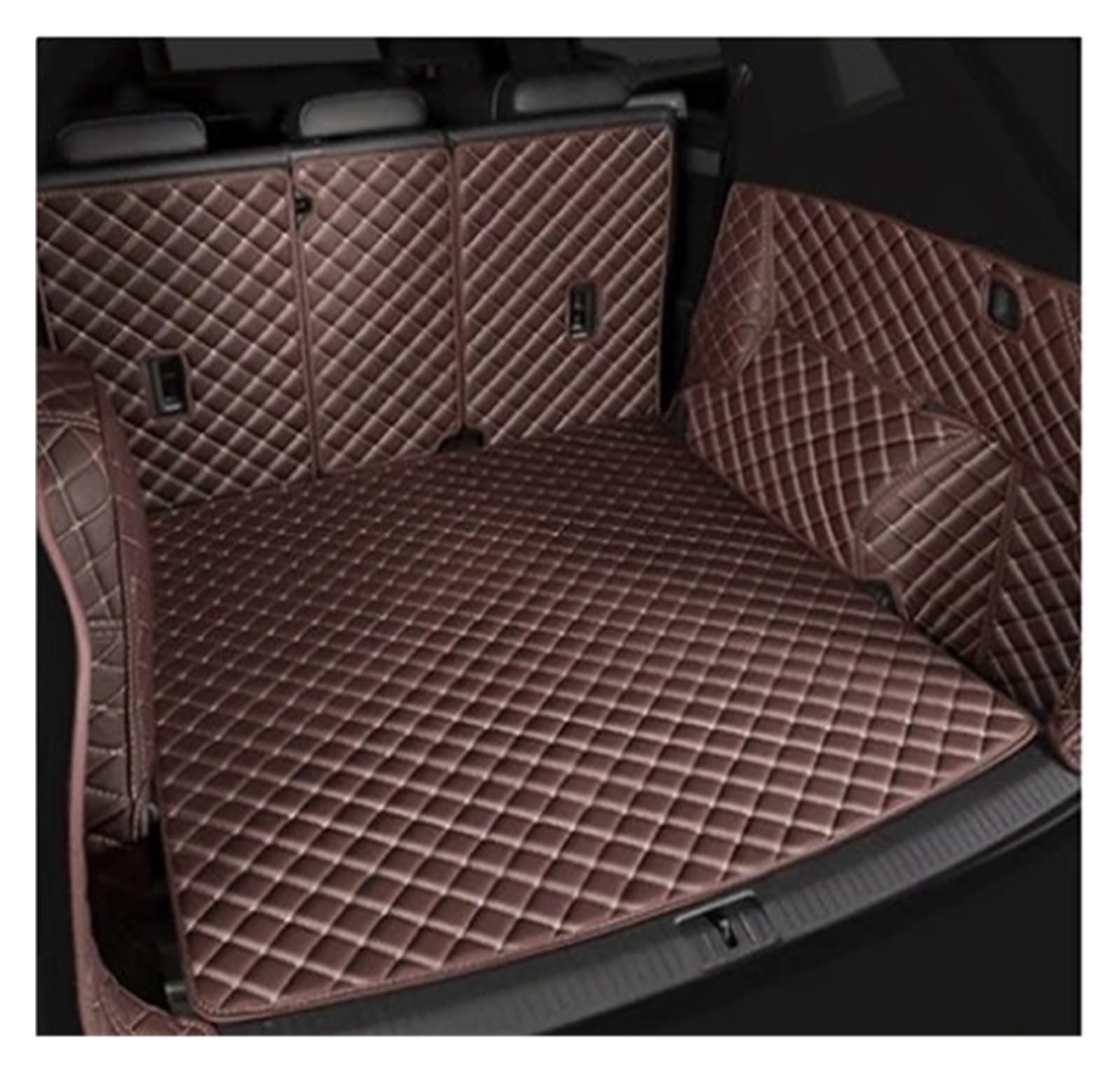 Auto Kofferraummatte Für Chevrolet Für Equinox 2017-2021 Custom Leder Auto Stamm Matten Hinten Stamm Boden Matte Fach Teppich Schlamm Kofferraummatten(A Brown) von CEXBIRC