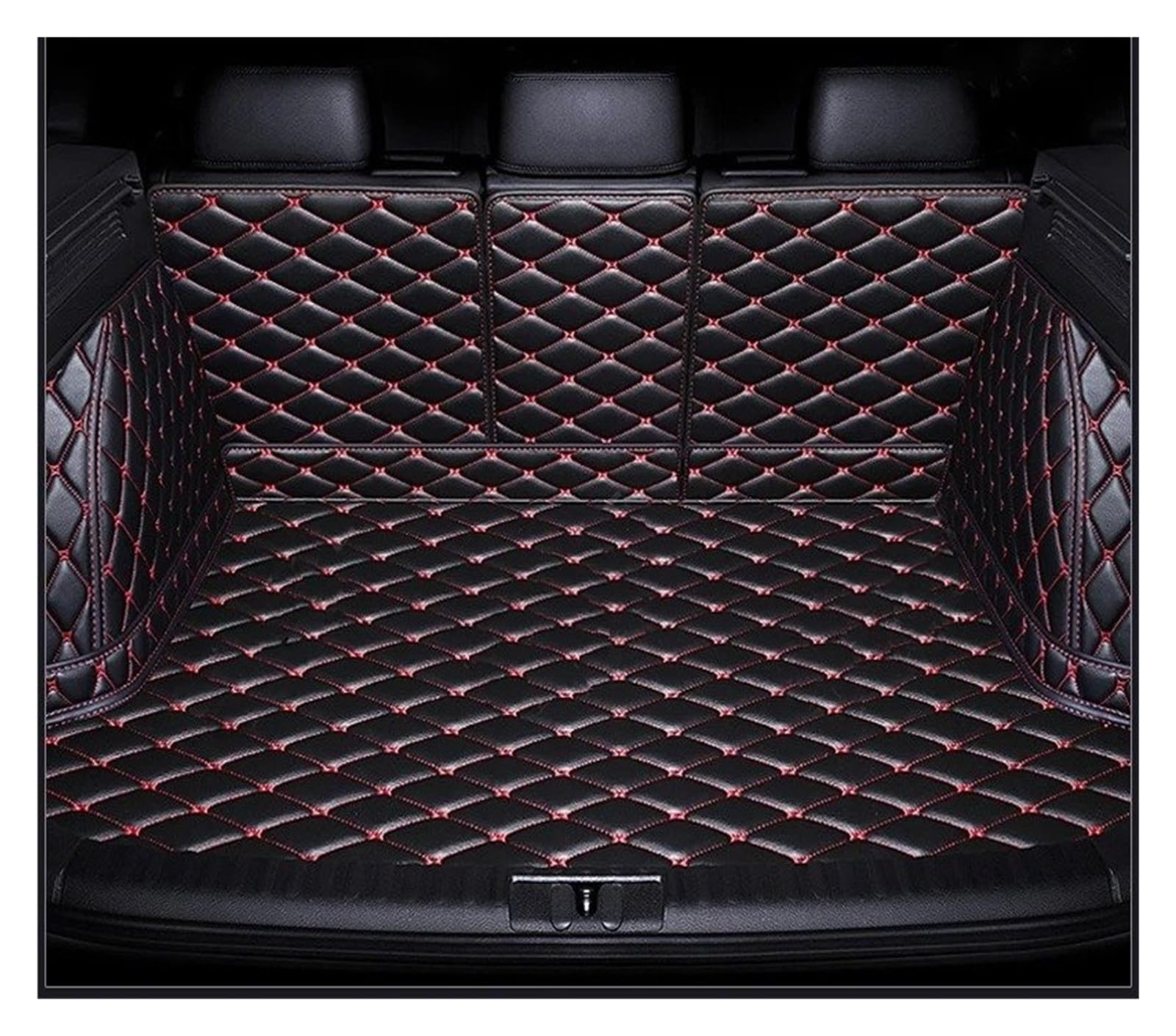 Auto Kofferraummatte Für DS 7 2018-2020 19 Auto Vollständige Abdeckung Stamm Matte Anti-Schmutzige Auto Kofferraum Abdeckung Pad Für Cargo-Liner Innen Schutz Zubehör Kofferraummatten(Black-red) von CEXBIRC