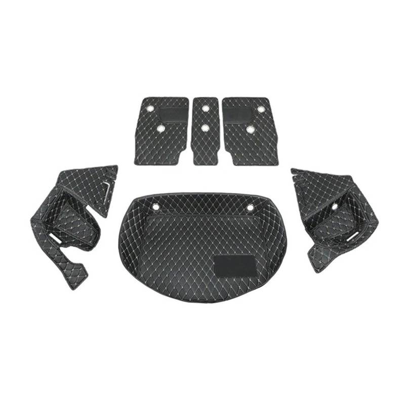 Auto Kofferraummatte Für Für Mini Für Cooper S F54 F55 F56 F60 R55 R56 R60 Für Clubman Auto Styling Vollständig Verpackt Schutz Pad Kofferraum Matte Kofferraummatten(2 Black 1 Set,A) von CEXBIRC