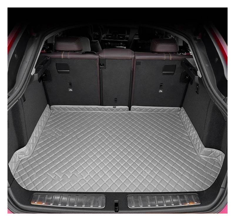 Auto Kofferraummatte Für Hyundai Für Santa Fe 5-Sitz 2013 2014 2015 2016 2017 2018 Auto Fußmatten Kofferraum Matte Fuß Pads Innen Zubehör Kofferraummatten(Gray-1PC) von CEXBIRC