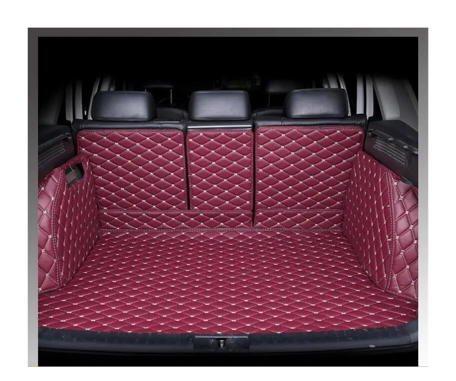 Auto Kofferraummatte Für Hyundai Für Santa Fe Fünf Sitze 2013 Für Cargo-Liner Teppich Innen Zubehör Abdeckung Kofferraum Matte Kofferraummatten(Wine red) von CEXBIRC