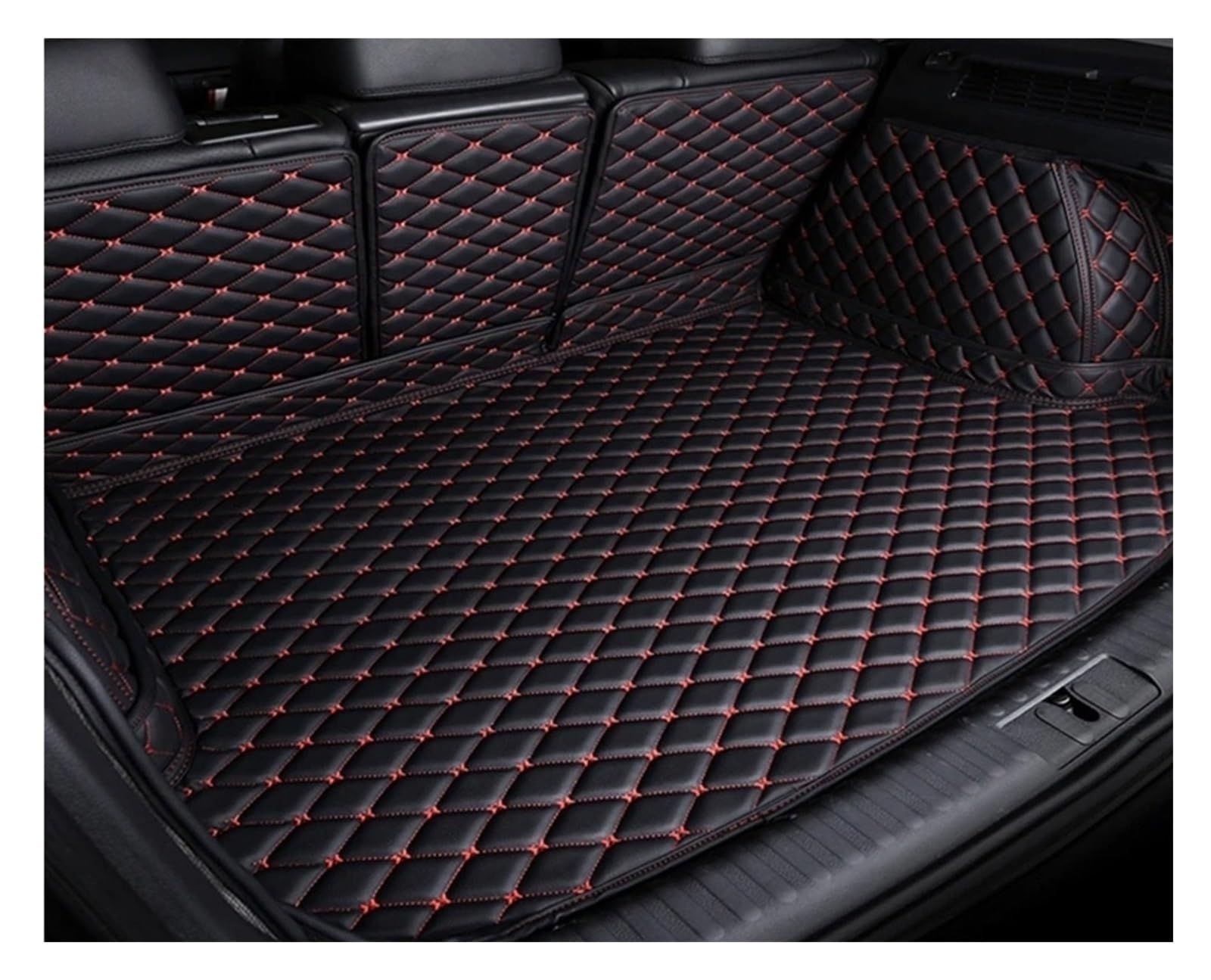 Auto Kofferraummatte Für I4 2024 2023 2022 Alle Wetter XPE Hinten Für Cargo Abdeckung Teppich Liner Schwanz Innen Teile Auto Boot Gepäck Pad Kofferraum Matte Kofferraummatten(Black Red,2022) von CEXBIRC