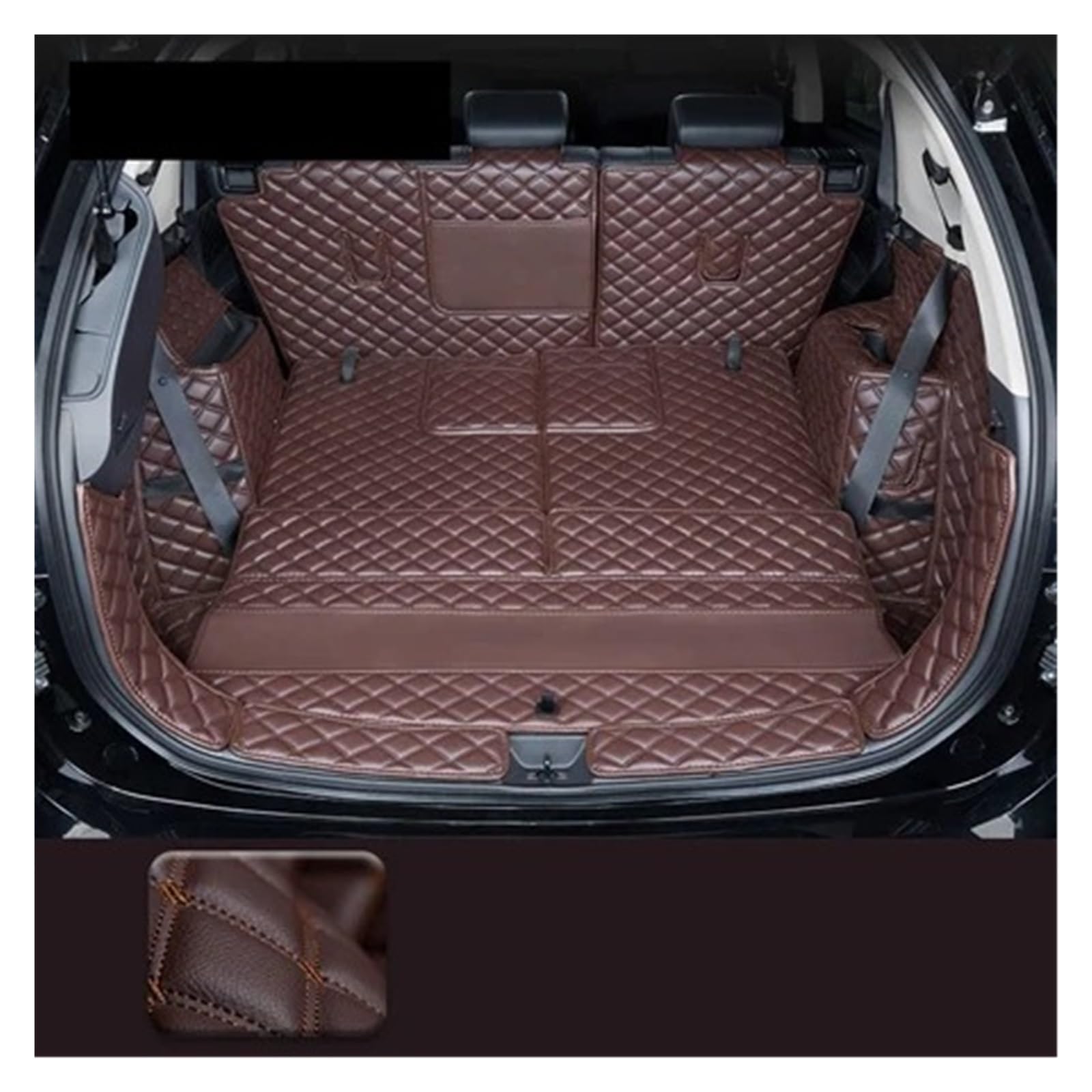 Auto Kofferraummatte Für Mitsubishi Für Outlander 2013 2014 2015 2016 2017 2018 2019 2020 2021 Stamm Matte Matten Teppich Teppich Zubehör Custom Leder Kofferraummatten(A Coffee) von CEXBIRC