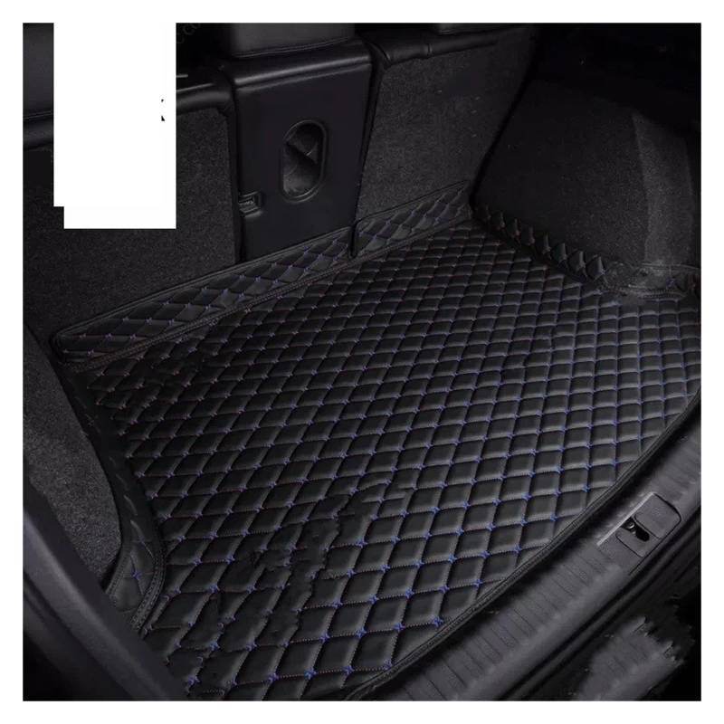 Auto Kofferraummatte Für Volvo Für S60 2011 2012 2013 2014 2015 2016 2017 Kofferraum Matte Non-Slip Bottom Design Custom Auto Zubehör Kofferraummatten(Black-Blue) von CEXBIRC