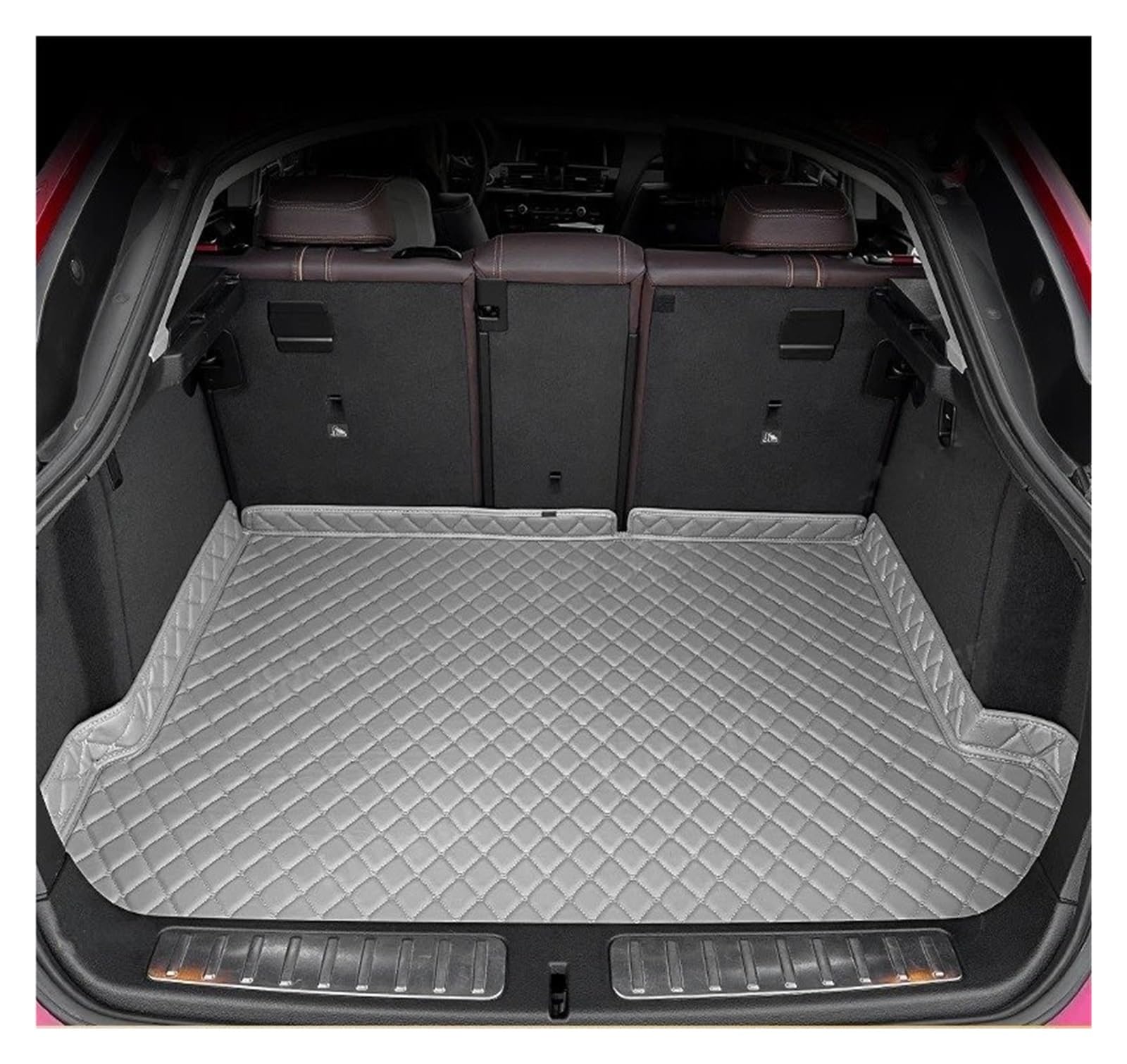 Auto Kofferraummatte Für Volvo Für XC60 2009 2010 2011 2012 2013 2014 2015 Für Cargo-Liner Teppich Innen Zubehör Abdeckung Kofferraum Matte Kofferraummatten(Grey) von CEXBIRC