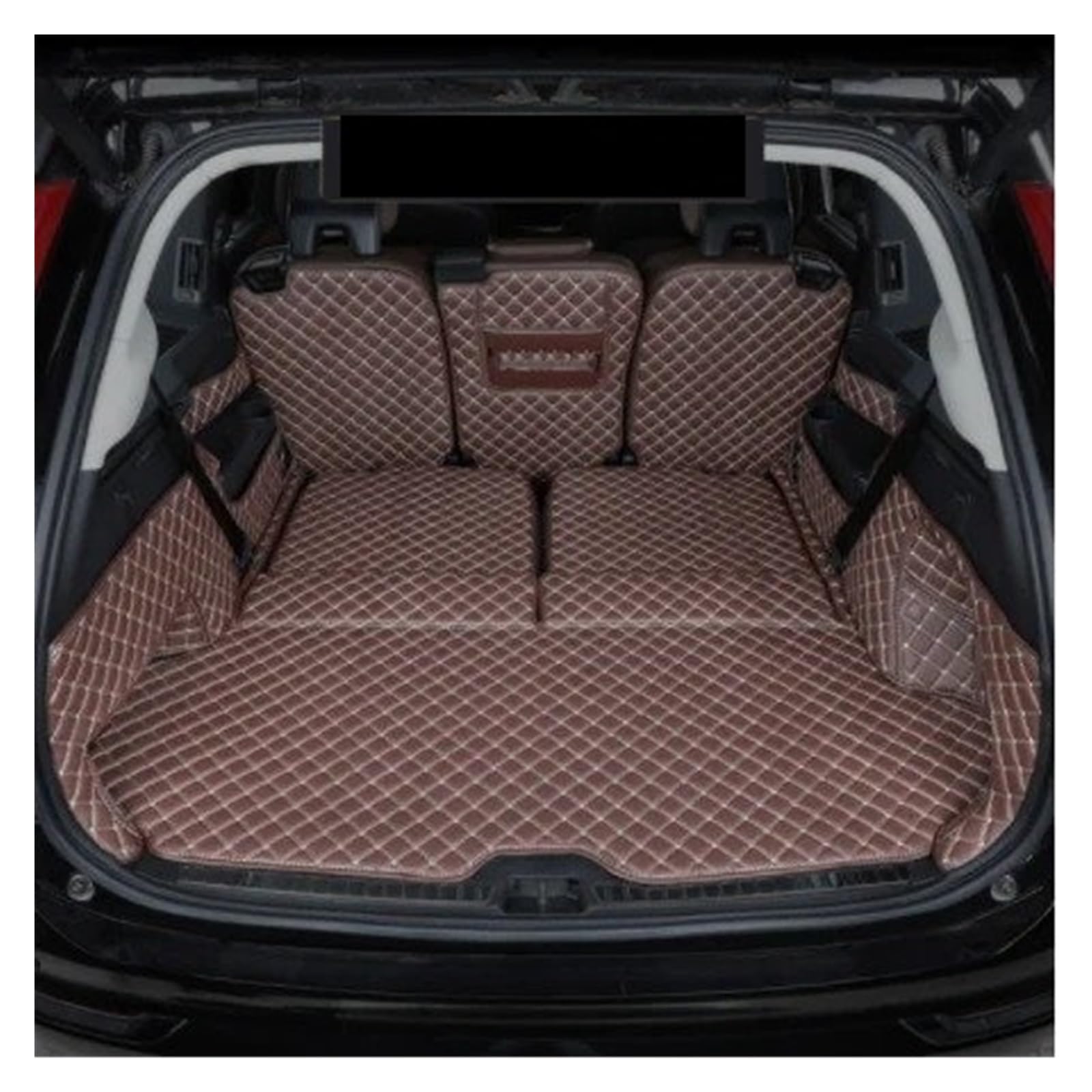 Auto Kofferraummatte Für Volvo Für XC90 2015 2016 2017 2018 Leder Kofferraum Matte Für Cargo-Liner Accesorios Teppiche Auto Alfombrillas Coche Tapetes Kofferraummatten(B Coffee) von CEXBIRC