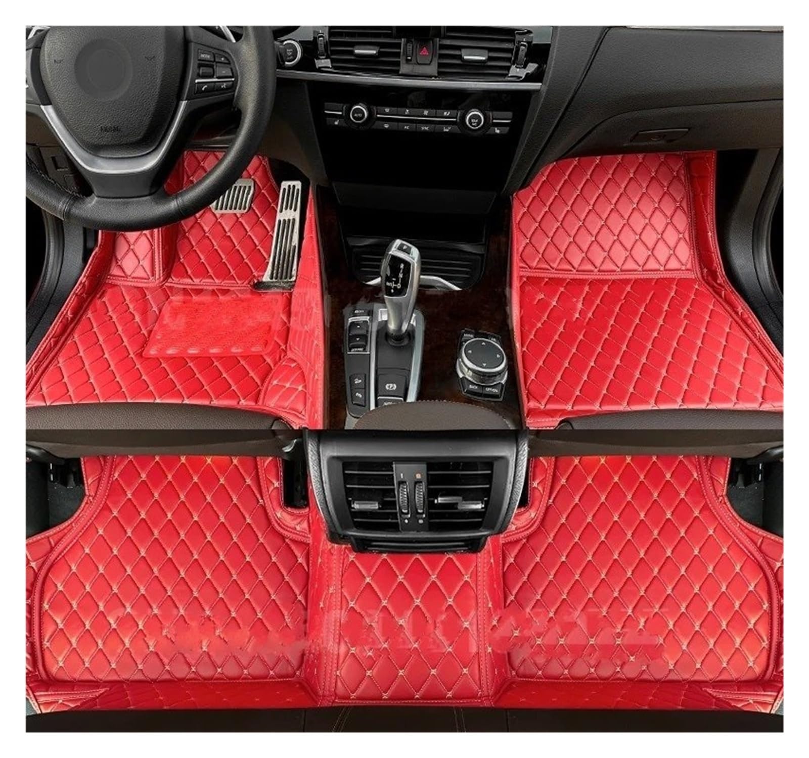 Auto Kofferraummatte Für X3 E83 2005 2006 2007 2008 2009 2010 Auto Fußmatten Kofferraum Matte Boot Teppich Innen Zubehör Kofferraummatten(Red-Floor) von CEXBIRC