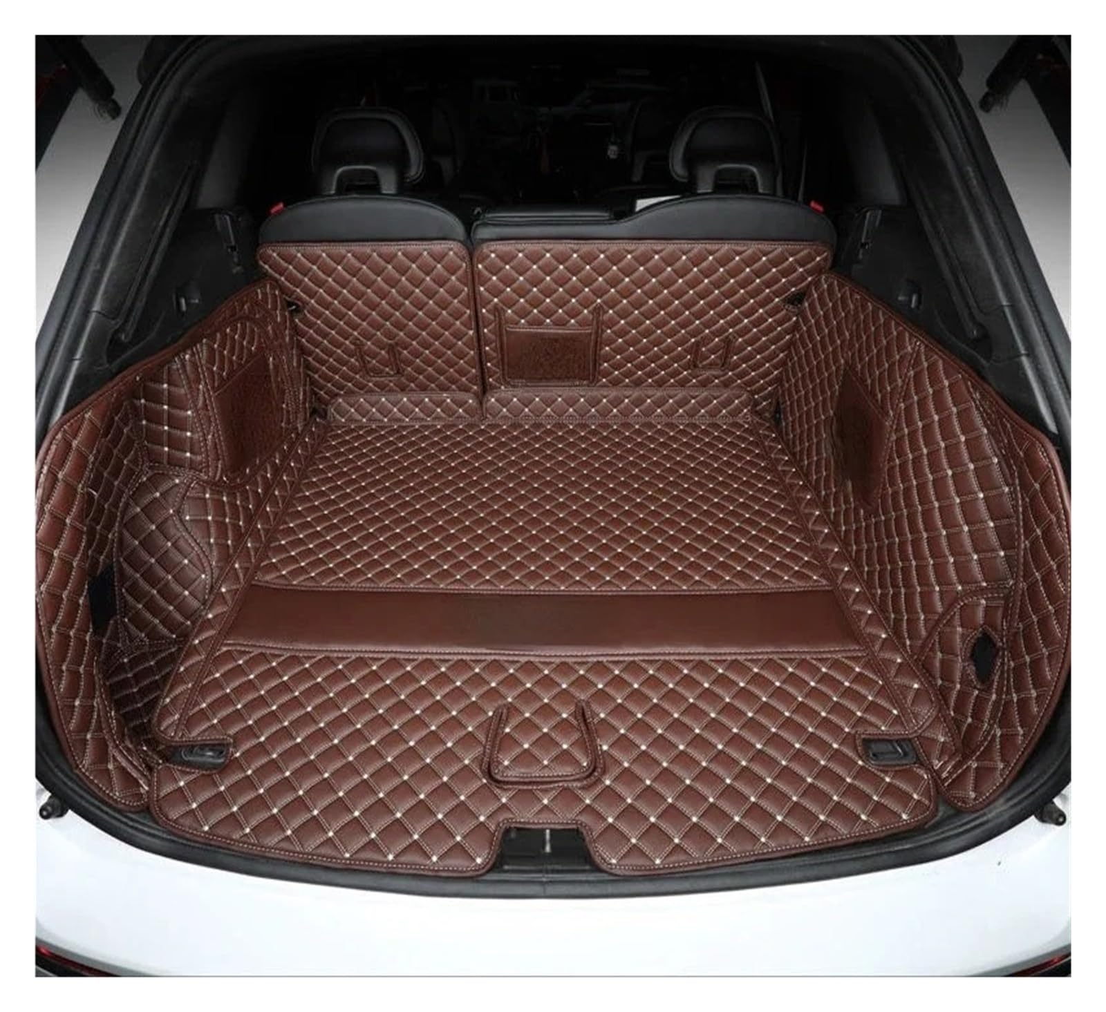 Auto Kofferraummatte Kofferraum Matte wasserdichte Schutz Pad Lether Innen Für Cargo-Liner Auto Styling Für Volvo XC40 Zubehör Kofferraummatten(Full Coffee) von CEXBIRC