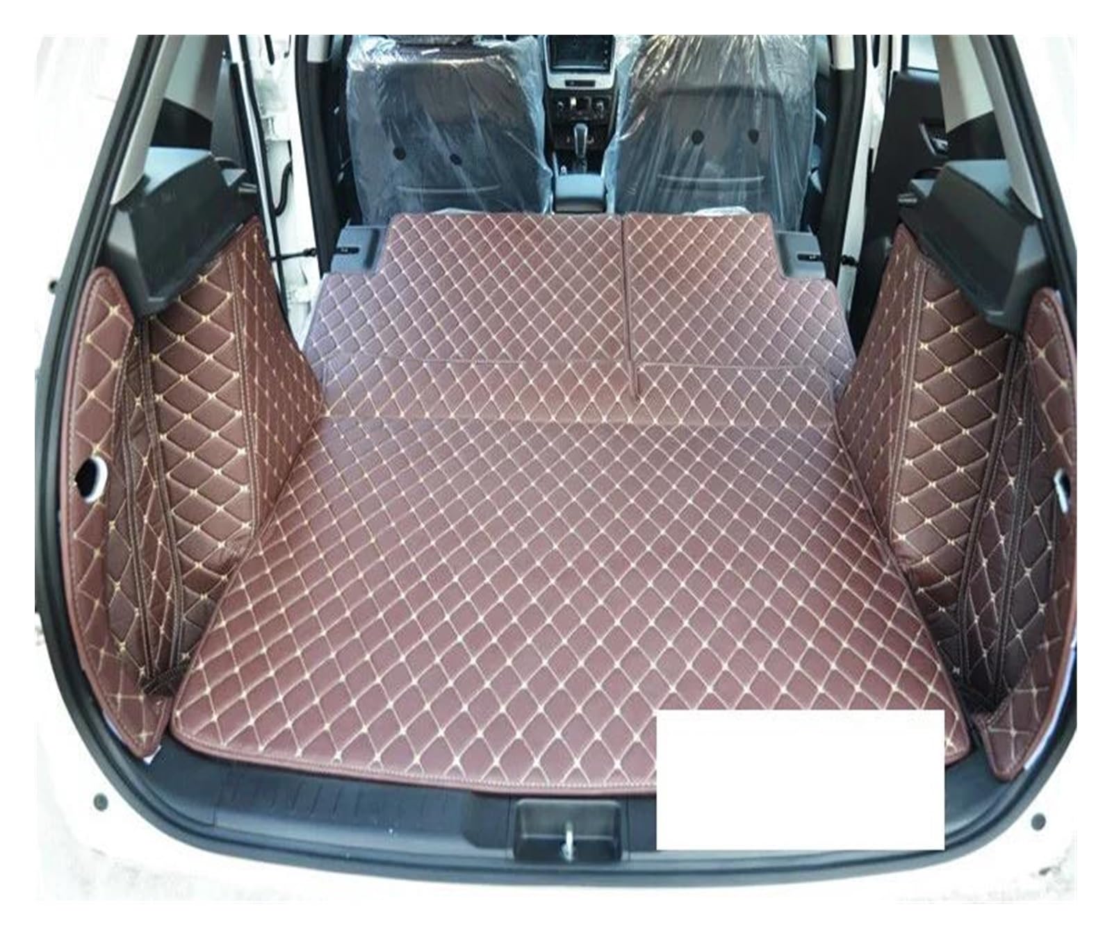 Kofferraum Schutzmatte Auto-Kofferraummatte Cargo-Liner Leder Für Suzuki Für Vitara 2015 2016 2017 2018 2019 5D Teppich Teppich Innenausstattung Kofferraumwanne Set(Brown Color) von CEXBIRC