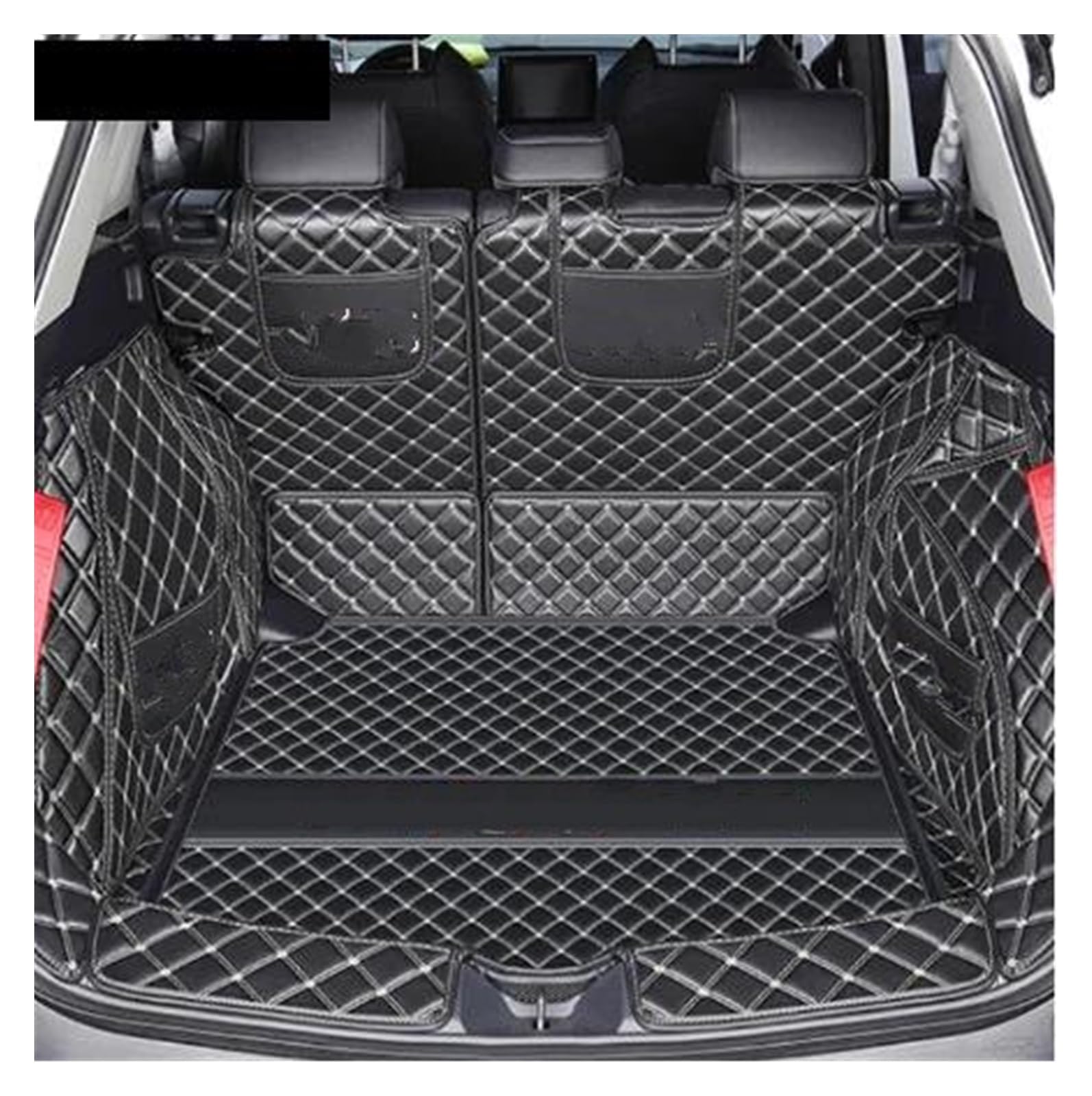 Kofferraum Schutzmatte Für Corolla Für Cross 2022 2021 Leder Haltbare Cargo Liner Boot Teppiche Hinten Innen Dekoration Zubehör Custom Kofferraummatte Kofferraumwanne Set(Black with beige A) von CEXBIRC