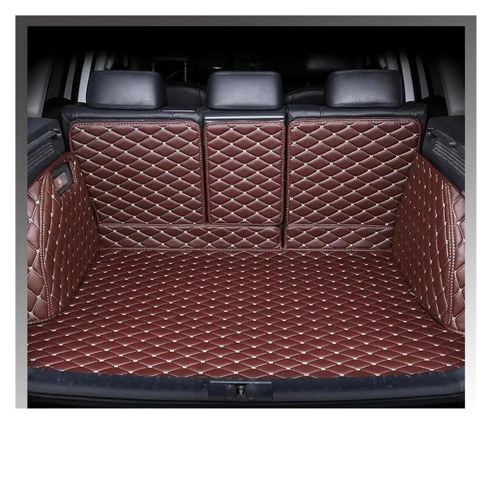 Kofferraum Schutzmatte Für Dodge Für Journey 2009 2010 2011 2012 2013 2014 2015 Kofferraummatte Cargo-Liner Teppich Innenausstattung Abdeckung Kofferraumwanne Set(Dark Brown) von CEXBIRC