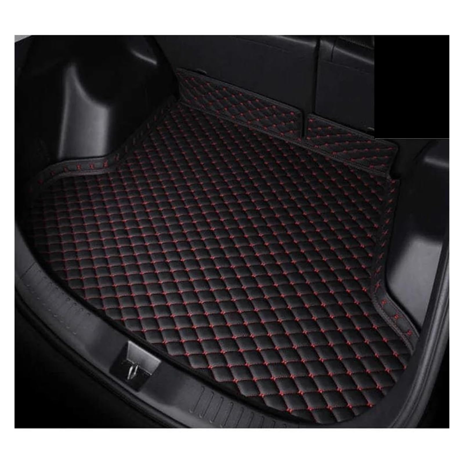 Kofferraum Schutzmatte Für Kia Für Sorento Für Prime Für UM 7 Sitze 2015 2016 2017 2018 2019 Teppiche Autozubehör Auto Cargo Liner Kofferraummatten Kofferraumwanne Set(Black red) von CEXBIRC