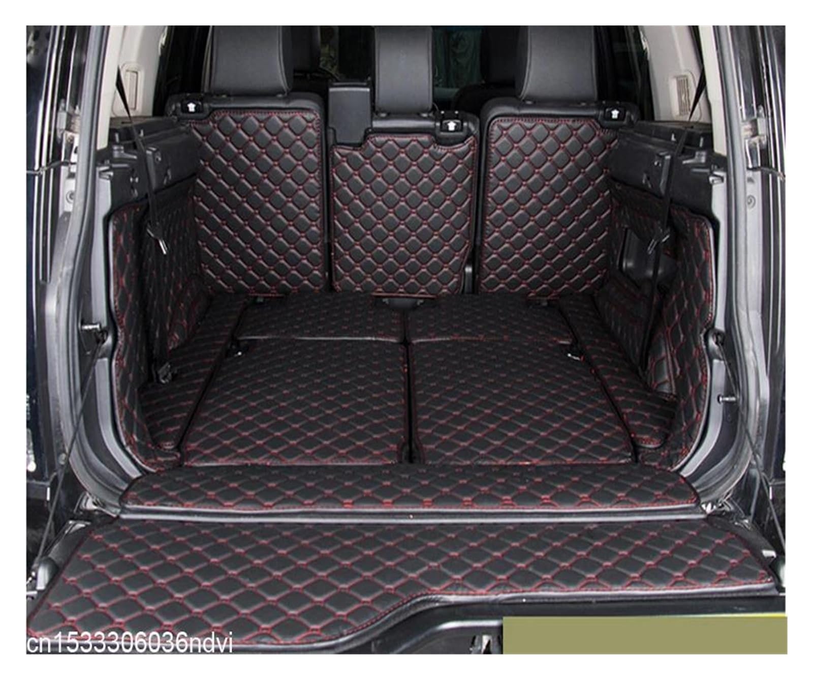 Kofferraum Schutzmatte Für Land Für Rover Für Discovery 4-2010 7 Sitze wasserdichte Kofferraumteppiche Cargo Liner Spezielle Kofferraummatten Kofferraumwanne Set(Black Beige) von CEXBIRC