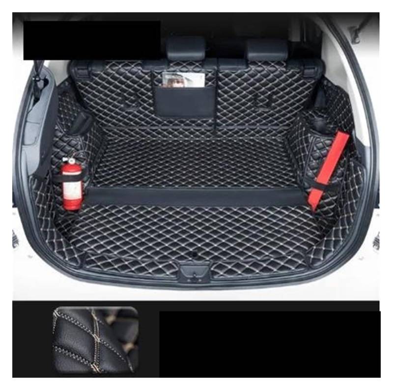 Kofferraum Schutzmatte Für Mitsubishi Für Outlander 4WD 2WD 2013 2014 2015 2016 2017 2018 2019 2020 2021 Leder Kofferraummatte Matten Teppich Teppich Zubehör Kofferraumwanne Set(C) von CEXBIRC