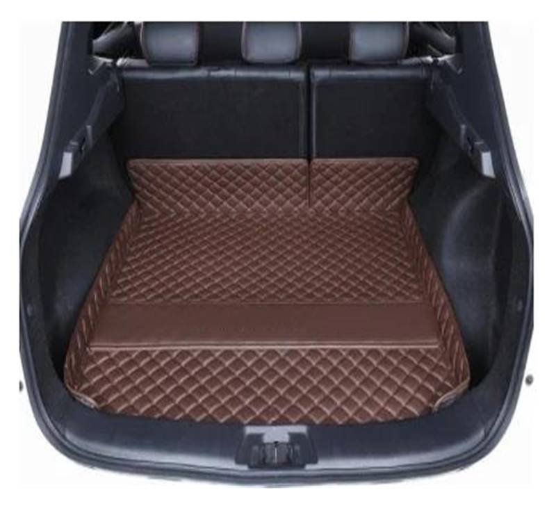 Kofferraum Schutzmatte Für Nissan Für Qashqai J10 2007 2008 2009 2010 2011 Leder-Kofferraummatten Anti-Schmutz-Schutzschale Cargo-Liner Schutzteppiche Kofferraumwanne Set(Braun,1 Stück) von CEXBIRC