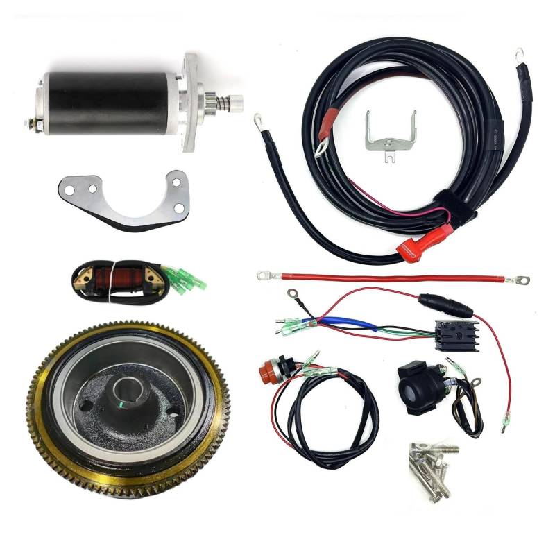 Motor Anlasser Elektrostarter Umrüstsatz Für Tohatsu Für Mercury 2-Takt 9,9 PS 15 PS 18 PS Anlasser Schwungradgleichrichter Anlasser Starter(with Coil) von CEXBIRC