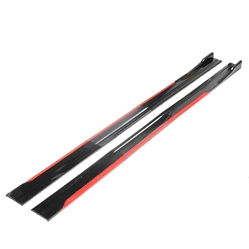 Seitenrock 2,18 M 2m 8PCS Universal Auto Seite Röcke Kotflügel Splitter Stoßstange Sport Styling Für Mazda Splitter(2.18m Black Red) von CEXBIRC