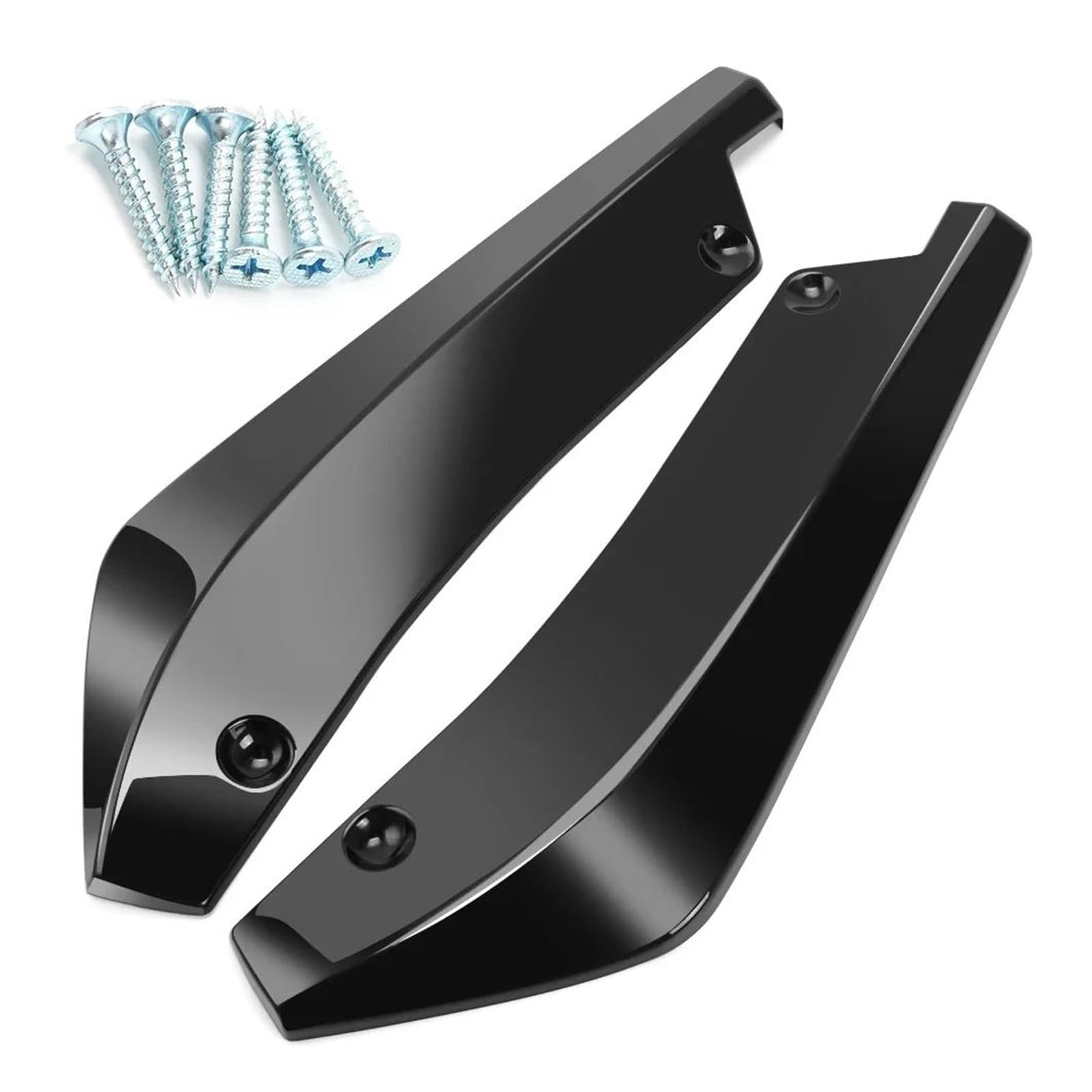 Seitenrock 2 STÜCKE Auto Heckstoßstange Lippe Diffusor Splitter Canard Spoiler Body Kit Schutz Für Kia Für Forte Für Stinger Für Optima 2000-2024 Splitter(Schwarz) von CEXBIRC