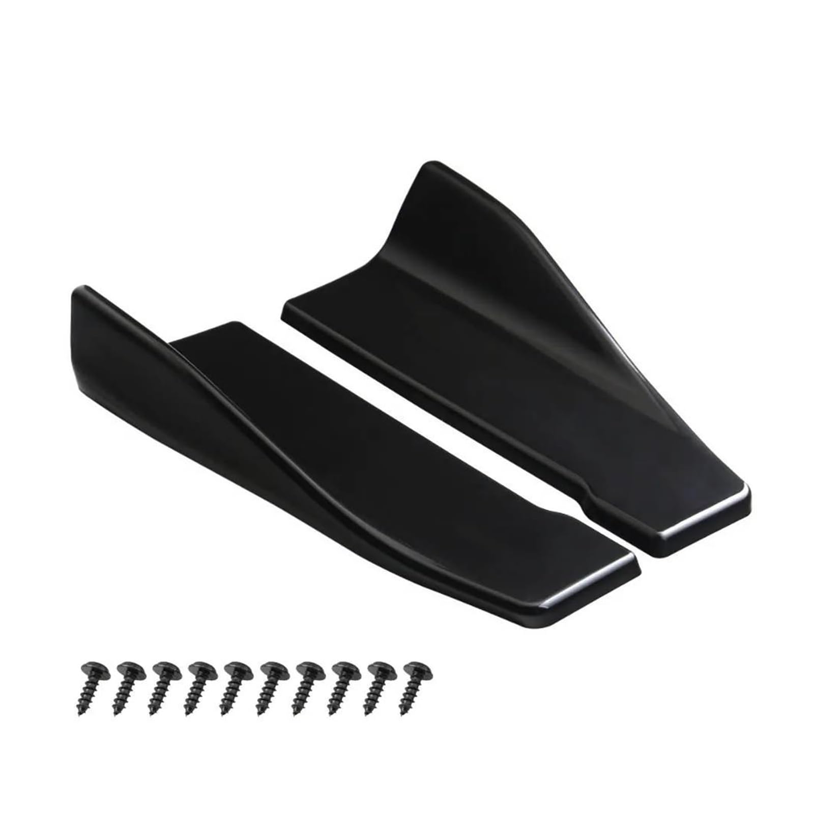 Seitenrock 35Cm 48Cm Universal-Heckschwelle Für Autospoiler Seitliche Stoßstangenlippe Rocker Wings Schutzleisten Kohlefaser Glänzend Schwarz Splitter(35cm Black) von CEXBIRC