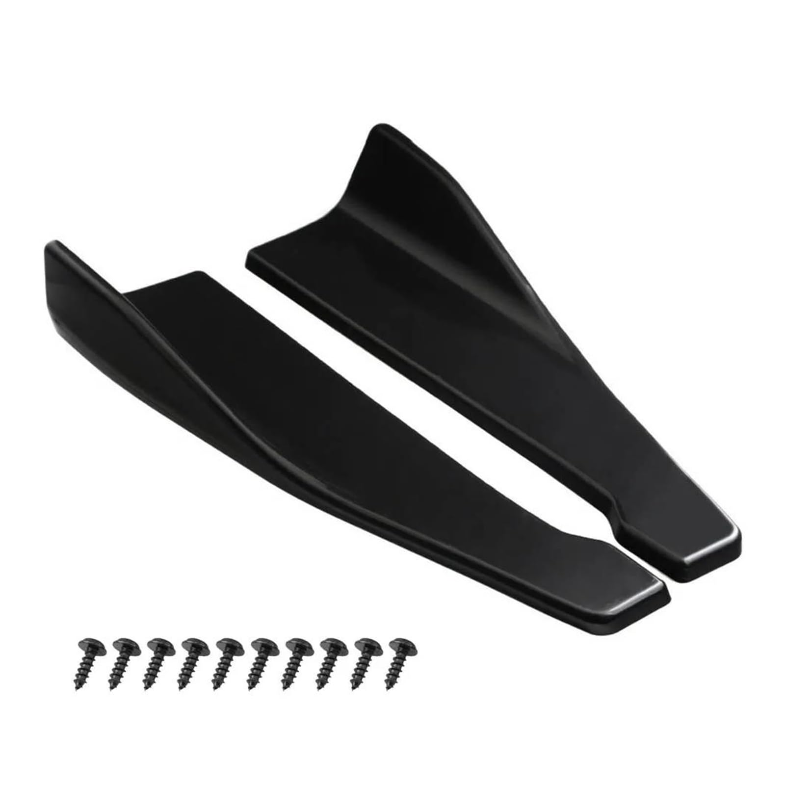 Seitenrock 35Cm 48Cm Universal-Heckschwelle Für Autospoiler Seitliche Stoßstangenlippe Rocker Wings Schutzleisten Kohlefaser Glänzend Schwarz Splitter(48cm Black) von CEXBIRC