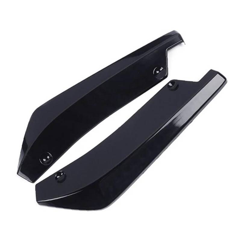 Seitenrock 4 STÜCKE Universal Für Dodge Für Charger Für SRT Vorderseite Stoßstange Canards Splitter Fin Valence Spoiler Guards Autozubehör Splitter(Schwarz) von CEXBIRC