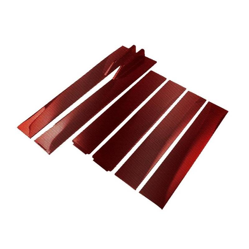 Seitenrock 6 STÜCKE 2 M 2.2 M Universal Auto Styling Seitenschweller Verlängerung Rocker Panels Lip Wing Splitter Auf Stoßstange Splitter(2m Red Carbon Fiber) von CEXBIRC