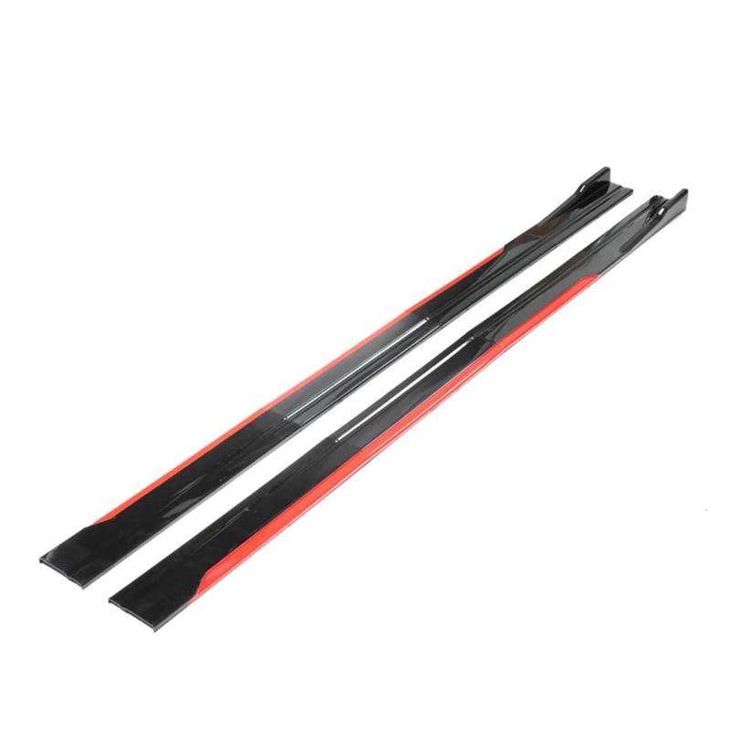 Seitenrock 8 STÜCKE Auto Seitenschweller Einstellbare Stoßstange Kohlefaser Modifiedextension Rocker Plate Lippe Für Ford Für Die Meisten Splitter(2m Red Black) von CEXBIRC