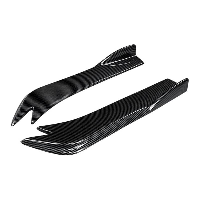 Seitenrock Auto Heckstoßstangensplitter Schürzen Kofferraumlippe Spoiler Canard Flügel Diffusor Umschlingungswinkel Für Benz Für C-Klasse W204 C63 2007-2014 Splitter(Kohlefaser-Optik) von CEXBIRC