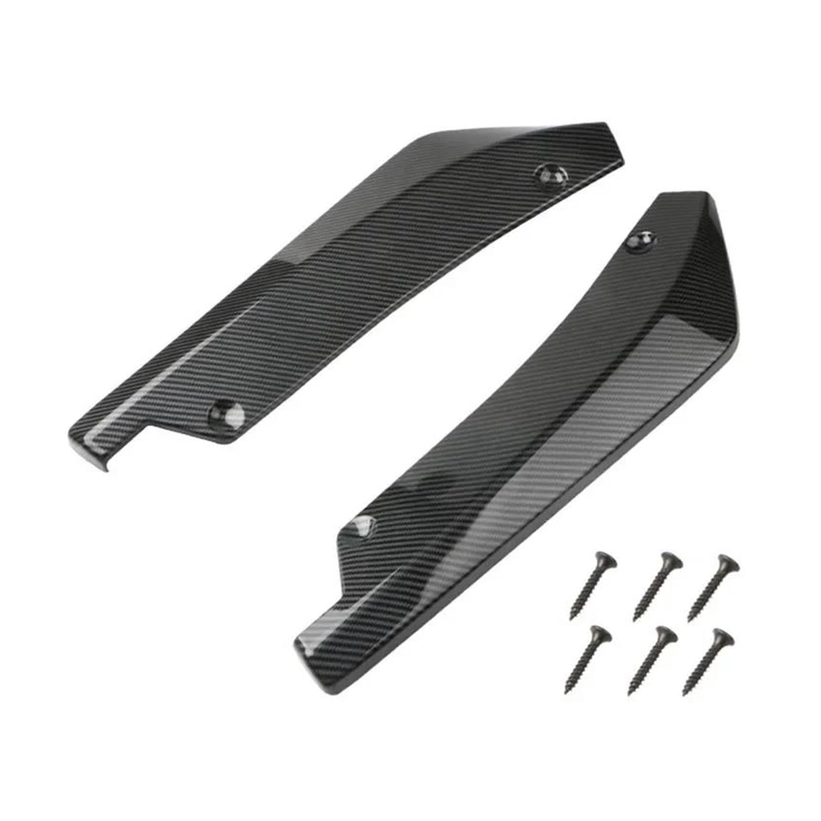 Seitenrock Auto Universal Seitenschwellerverlängerung Für Vorne Und Hinten Stoßstangenleiste Lippenspoiler Diffusor Splitter Kratzschutz Carbon Fiber Winglets Splitter(Kohlefaser) von CEXBIRC