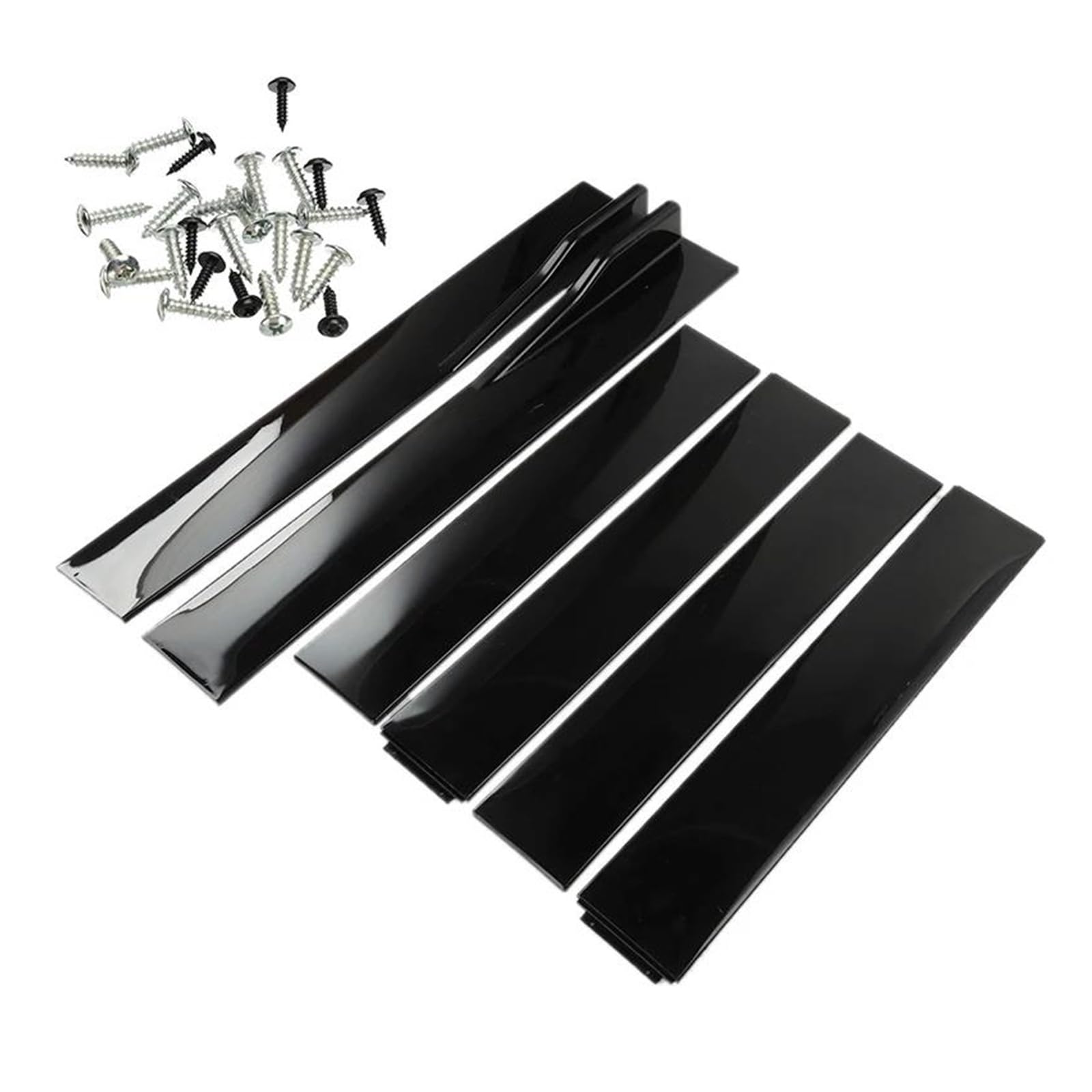 Seitenrock Autozubehör Auto Außen 1 Paar 2M Universal Seitenschweller Verlängerung Rocker Panels Lip Splitter ABS Für Civic Splitter(B-Model Black) von CEXBIRC