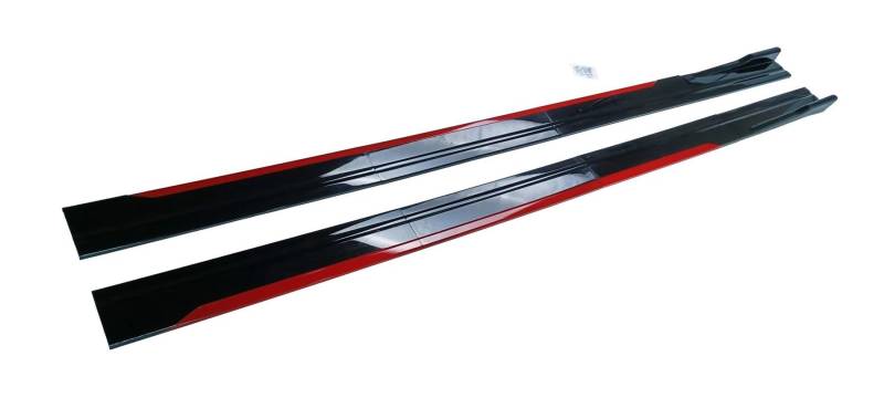 Seitenrock Für A3 A4 A5 A6 A7 A7 A8 Q3 Q5 Q7 RS5 RS6 RS7 S3 S4 TT Alle Modelle Auto Seitenschweller Winglet Splitter Lip Side Spoiler Splitter(Black Red) von CEXBIRC