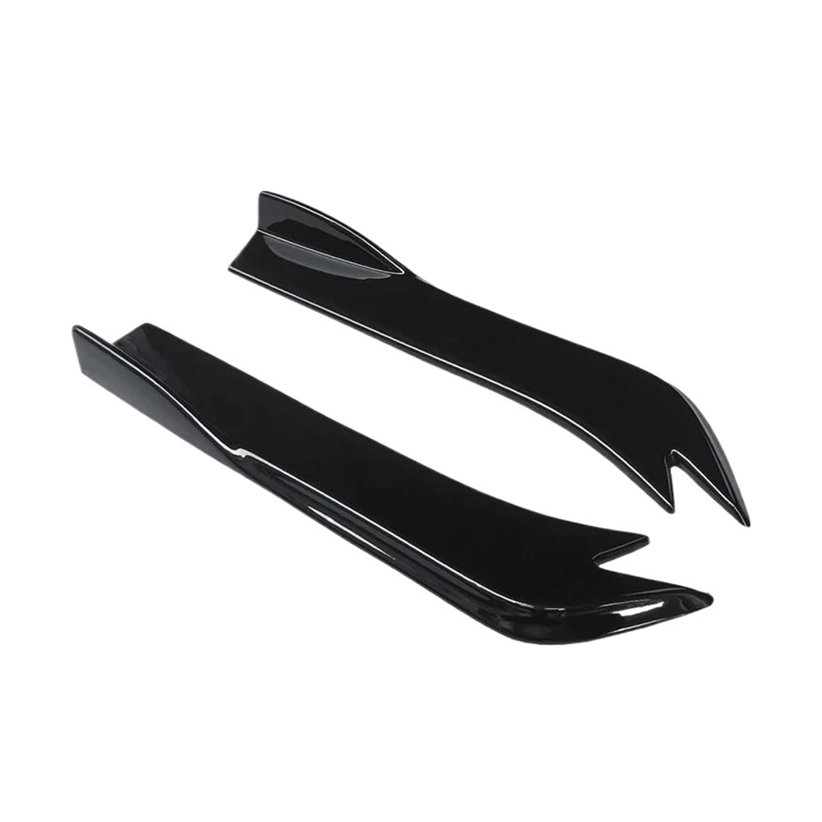 Seitenrock Für Benz Für C-Klasse W204 C63 2007-2014 Auto Heckstoßstange Splitter Schürzen Kofferraumlippe Spoiler Canard Flügel Diffusor Wickelwinkel Splitter(Gloss Black) von CEXBIRC