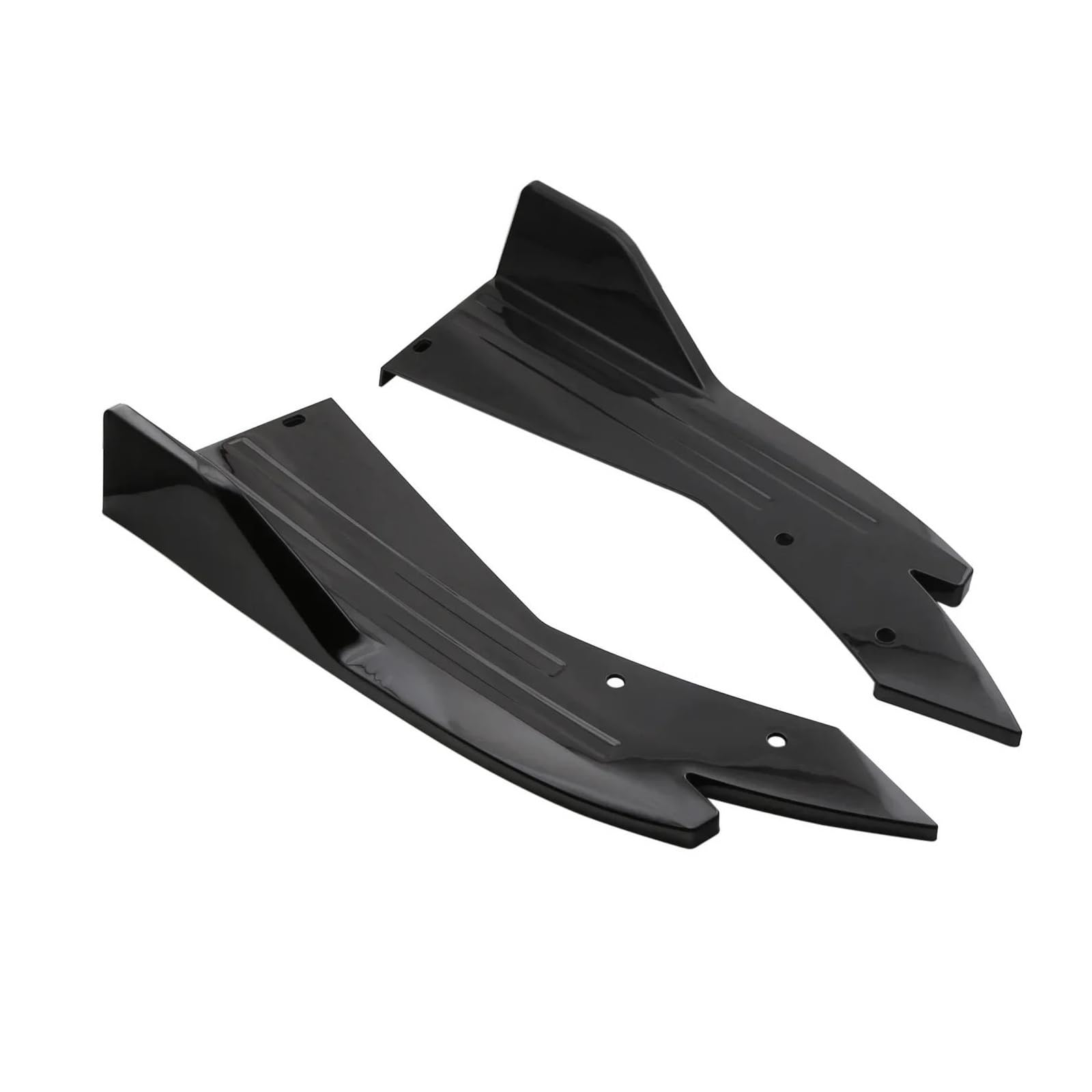 Seitenrock Für Ford Für Mustang GT 500 350 Universal Autozubehör Heckstoßstangenschutz Canards Splitter Seitenschwellerschutz Body Kits Splitter(Schwarz) von CEXBIRC