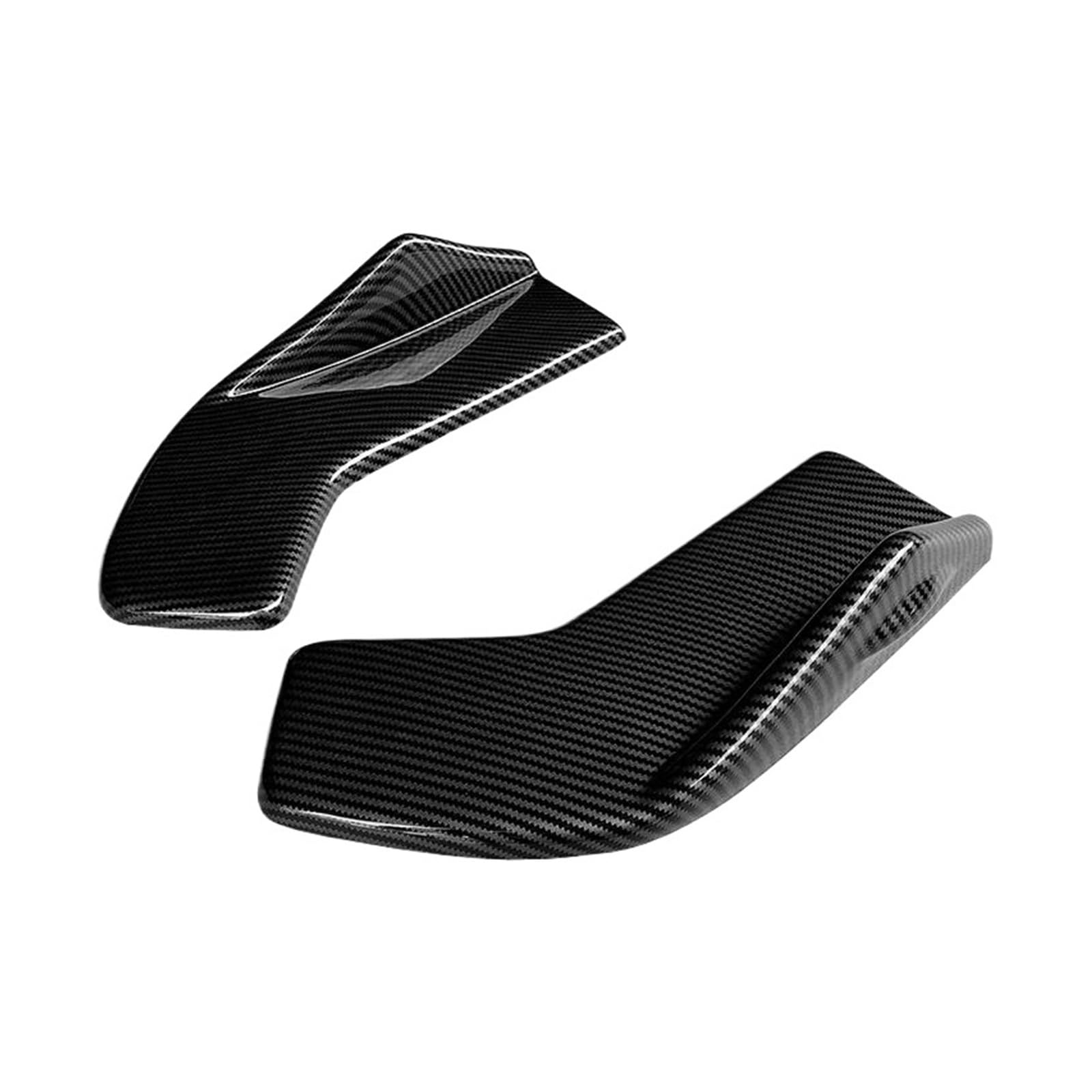 Seitenrock Für Hyundai Für Veloster 2013-2017 Auto Heckstoßstange Splitter Lippe Seitenspoiler Canards Diffusorverkleidung Carbonfaser-Look ABS Zubehör Splitter(Kohlefaser-Optik) von CEXBIRC