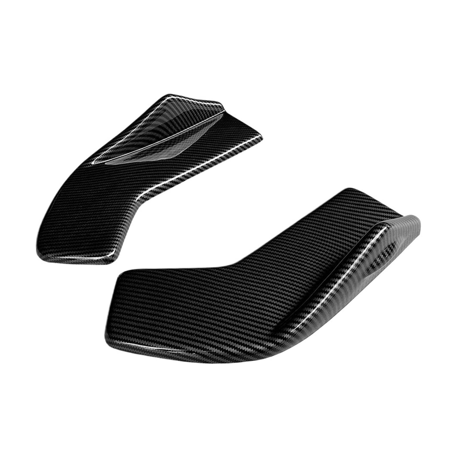 Seitenrock Für Hyundai Für Veloster 2013-2017 Heckstoßstange Splitter Lip Side Spoiler Canards Diffusor Trim Carbon Fiber Look ABS Splitter(Kohlefaser-Optik) von CEXBIRC