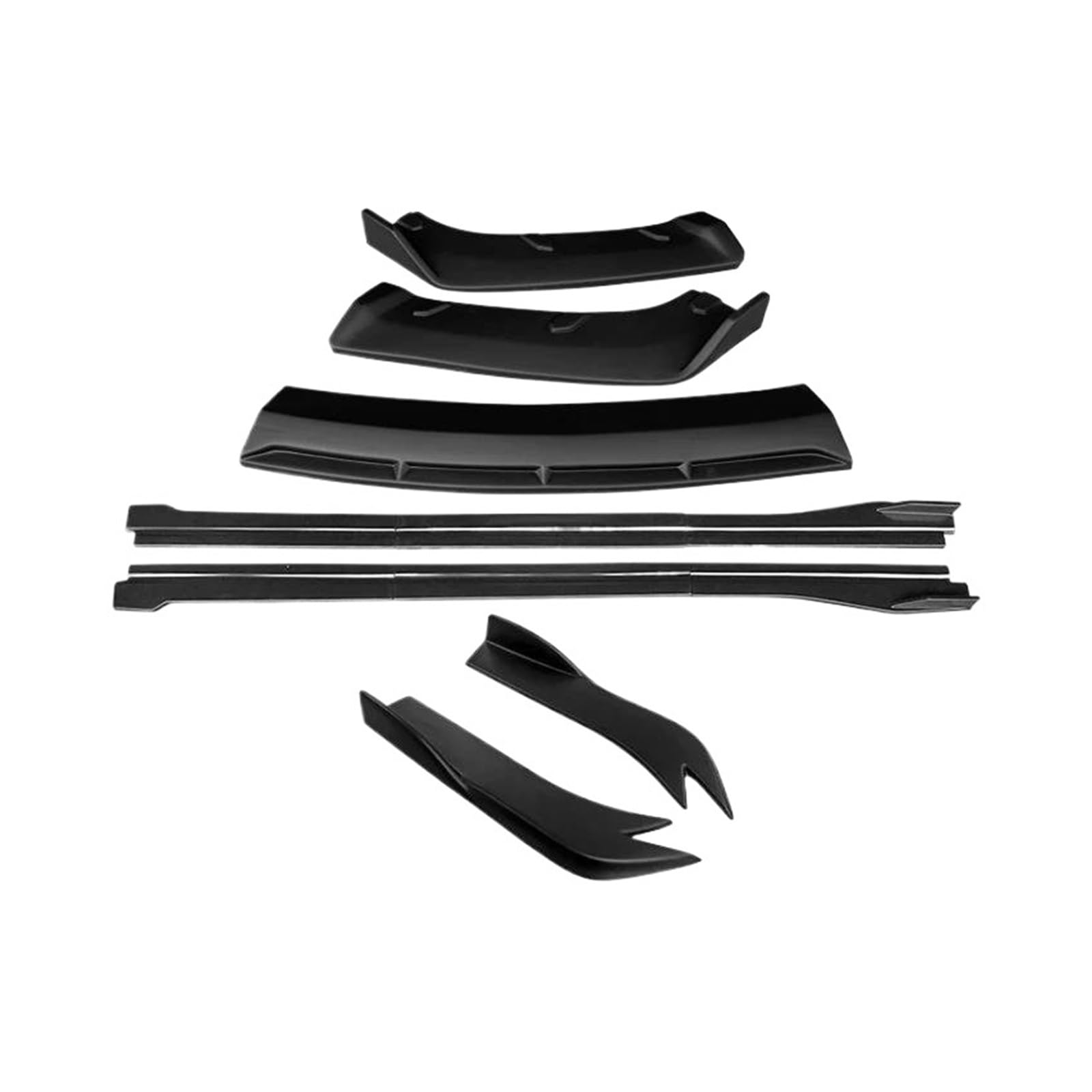 Seitenrock Für Infiniti G25 G35 G37 Limousine 2007-2013 Auto Front Stoßstange Splitter Diffusor Lip Protector Spoiler Seite Röcke Hinten Wrap Winkel Splitter(A Two Matte Black) von CEXBIRC