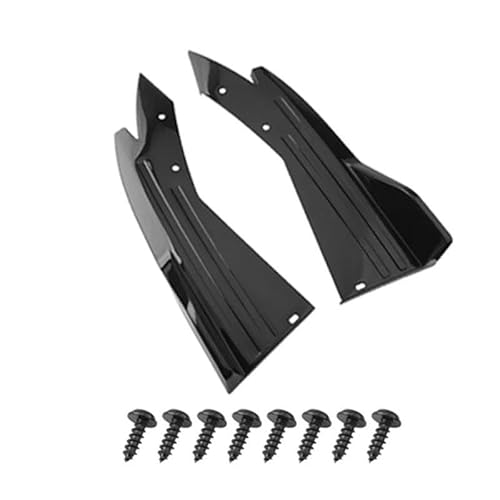 Seitenrock Universal Auto Spoiler Heckstoßstange Streifen Lippe Diffusor Splitter Kratzschutz Auto Tuning Zubehör Kohlefaser Splitter(Schwarz) von CEXBIRC