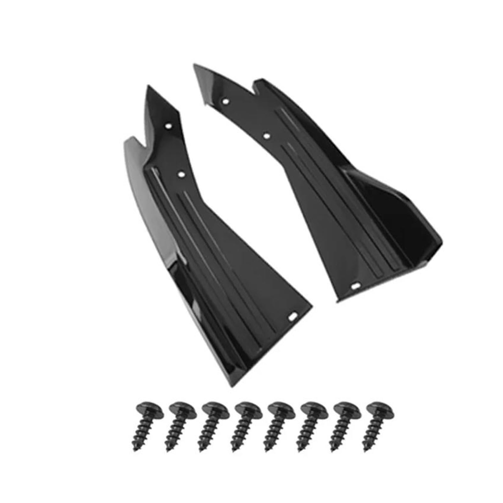 Seitenrock Universal Auto Spoiler Hinten Stoßstange Streifen Lip Diffusor Splitter Scratch Protector Auto Tuning Zubehör Carbon Faser Splitter(Schwarz) von CEXBIRC