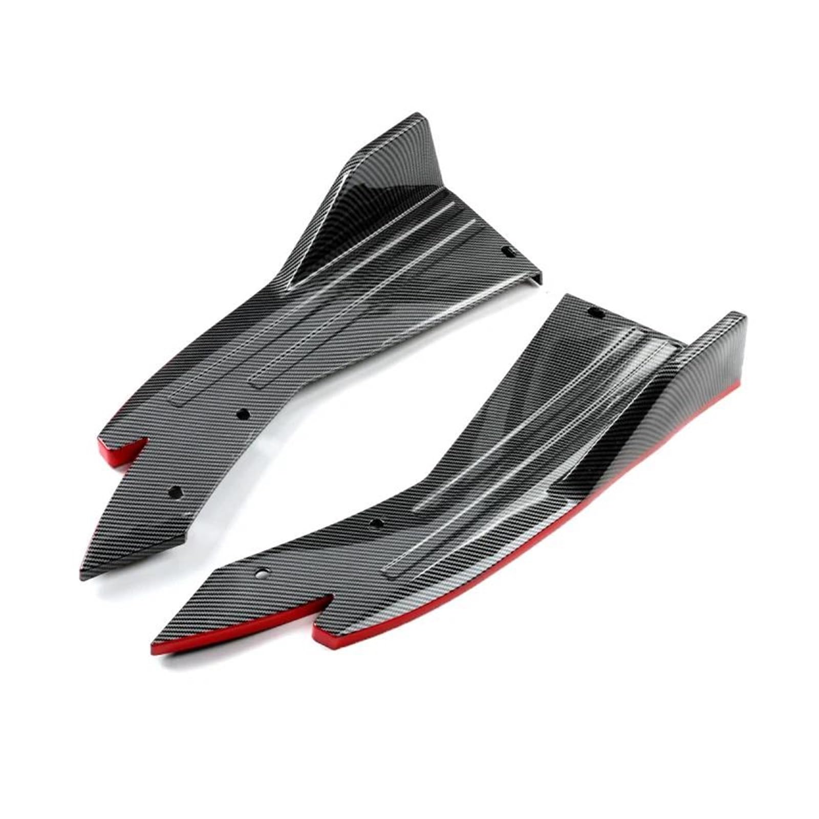 Seitenrock Universal-Automobile Wrap Winkel Stoßstange Hinten Ecke Änderung Schraube Fixierung Kollision Vermeidung Für Splitter(Carbon Fiber Red) von CEXBIRC