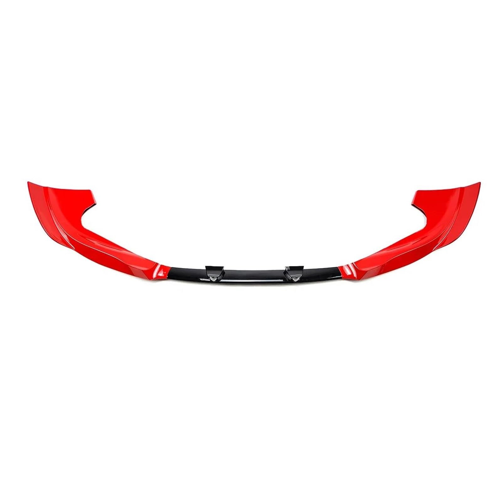 Spoilerlippe 3 STÜCKE Auto Frontspoilerlippe Splitter Spoiler Carbon Fiber Style Body Kit Weiß Rot Für Jeep Für Grand Für Cherokee Für SRT 2012-2016 SRT8 Splitter(Red Black) von CEXBIRC