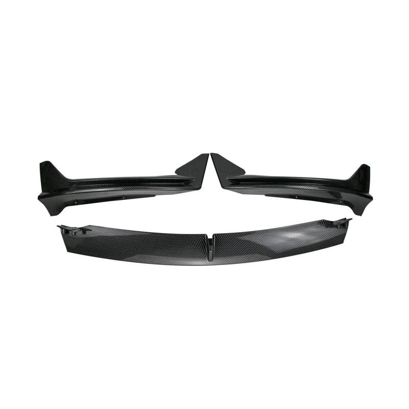 Spoilerlippe 3PCS Auto Front Stoßfänger Lippen ABS Spoiler Splitter Diffusor Zubehör Für Tesla Für Modell 3 2017-2023 Für Modell Y 2020-2023 Splitter(3 Carbon Style) von CEXBIRC