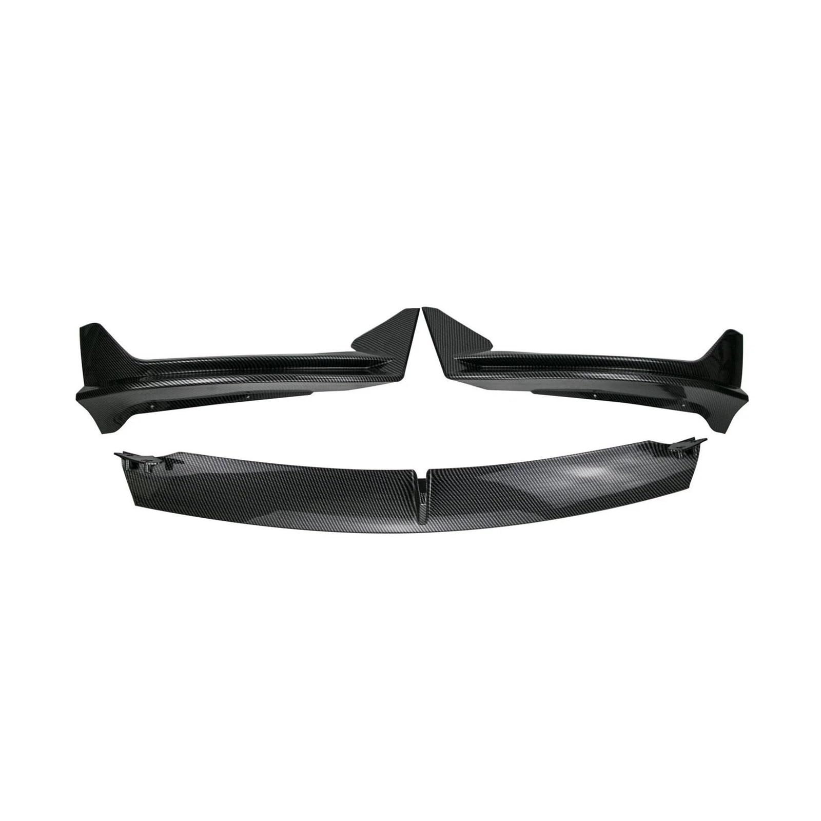 Spoilerlippe 3PCS Auto Front Stoßfänger Lippen ABS Spoiler Splitter Diffusor Zubehör Für Tesla Für Modell 3 2017-2023 Für Modell Y 2020-2023 Splitter(Y Carbon Style) von CEXBIRC