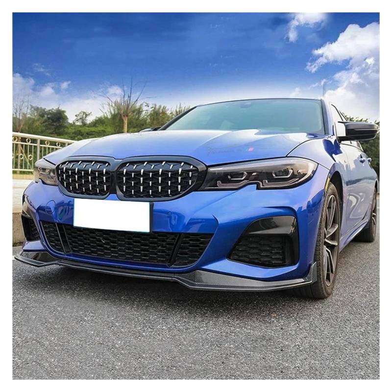 Spoilerlippe 3PCS Für G20 G28 Pack 320i 330i M340i 2020 2021 2022 Glanz Schwarz Frontschürze Lip Splitter Spoiler Diffusor Schutz Körper Kit Splitter(Carbon Look) von CEXBIRC