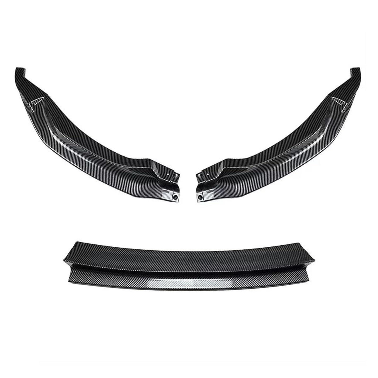 Spoilerlippe 3PCS Für M3 F80 M4 F82 F83 2015-2020 Tuning Auto Vorderen Stoßfänger Lip Spoiler Splitter Diffusor Splitter Abdeckung Gurad Body Kits Splitter(Kohlefaser-Optik) von CEXBIRC